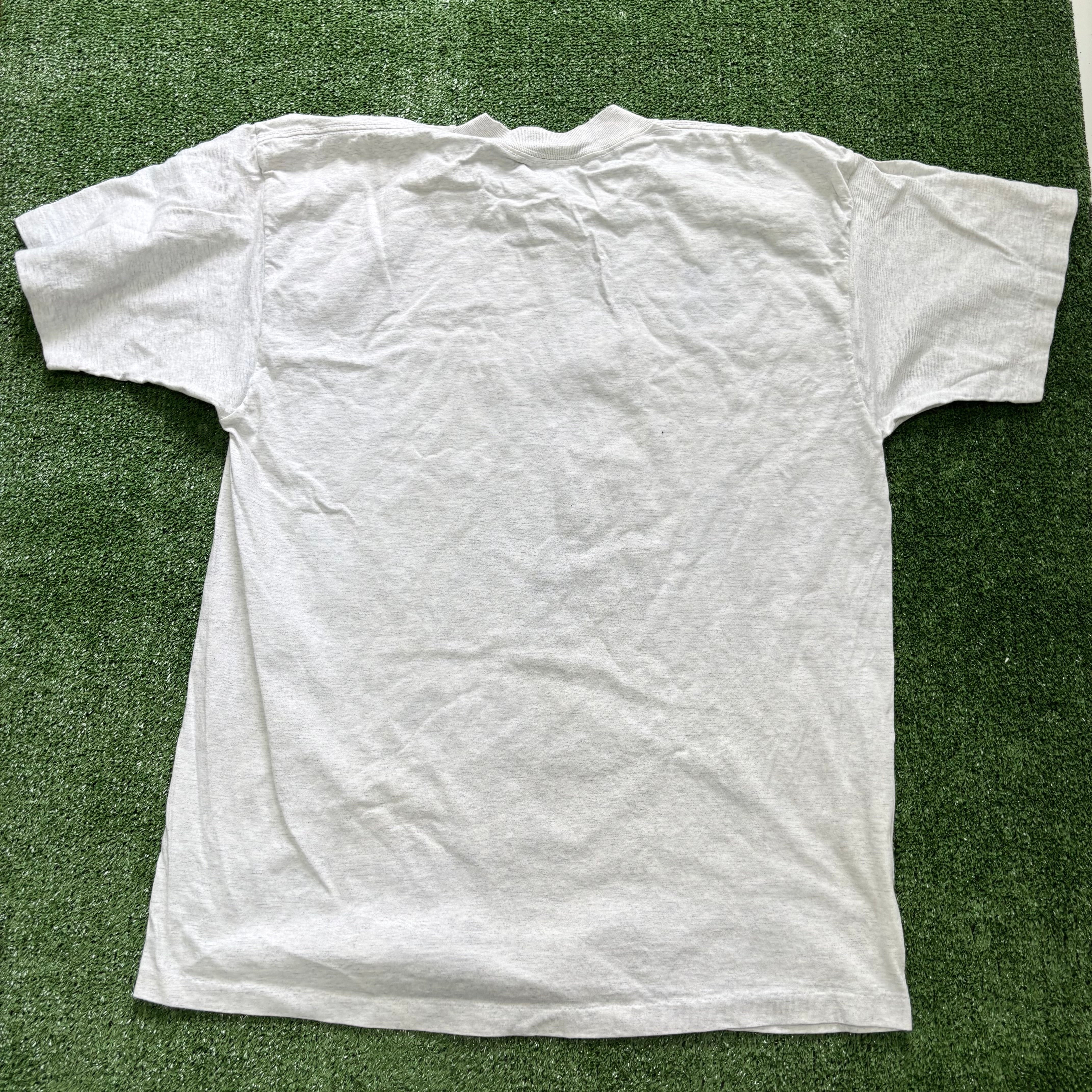 Vintage T Shirt Mens XL Grey Single Stitch Graphic Print 90s USA