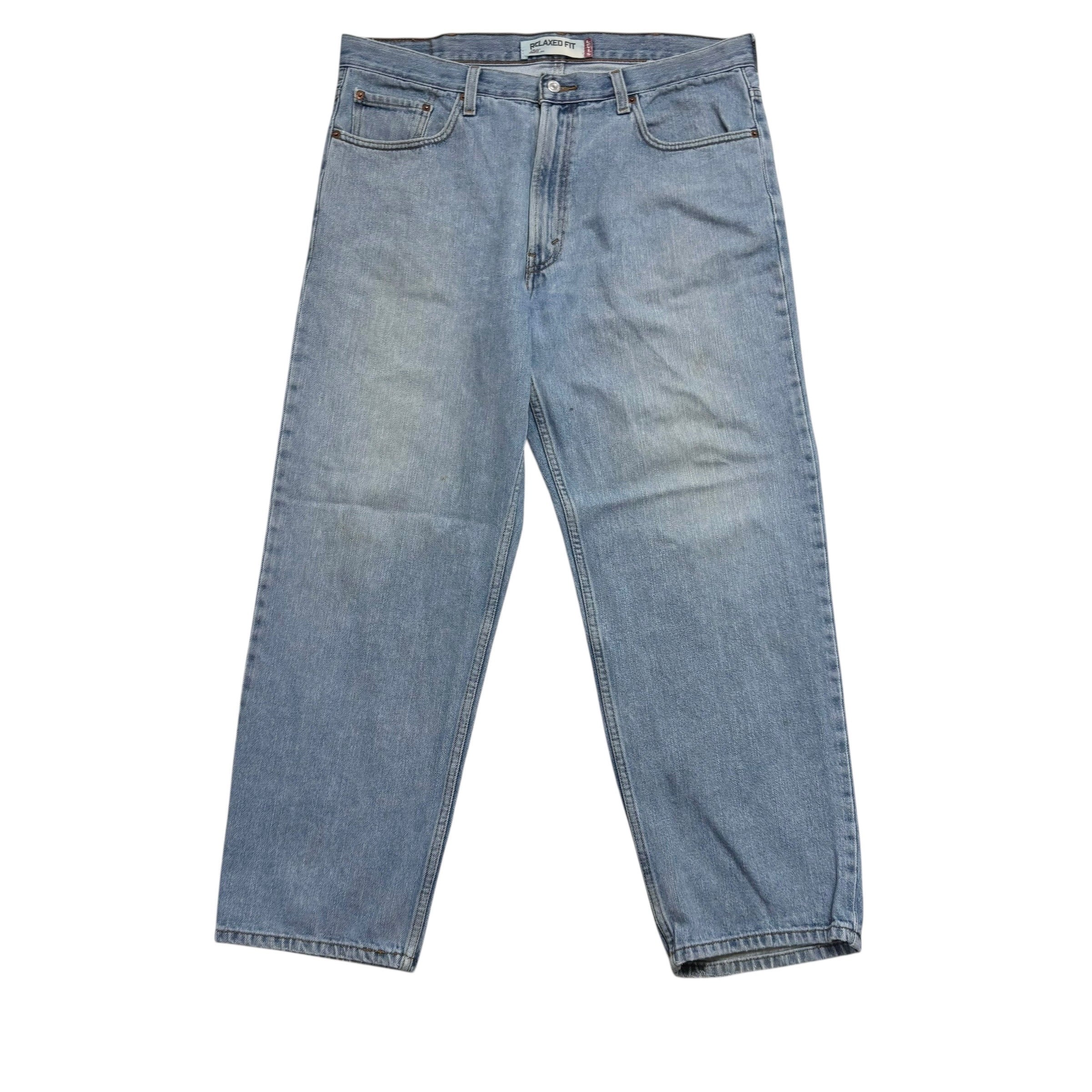 Levis 550 Jeans W38 L30 Mens Light Blue Baggy Relaxed Straight Vintage Denim (F)
