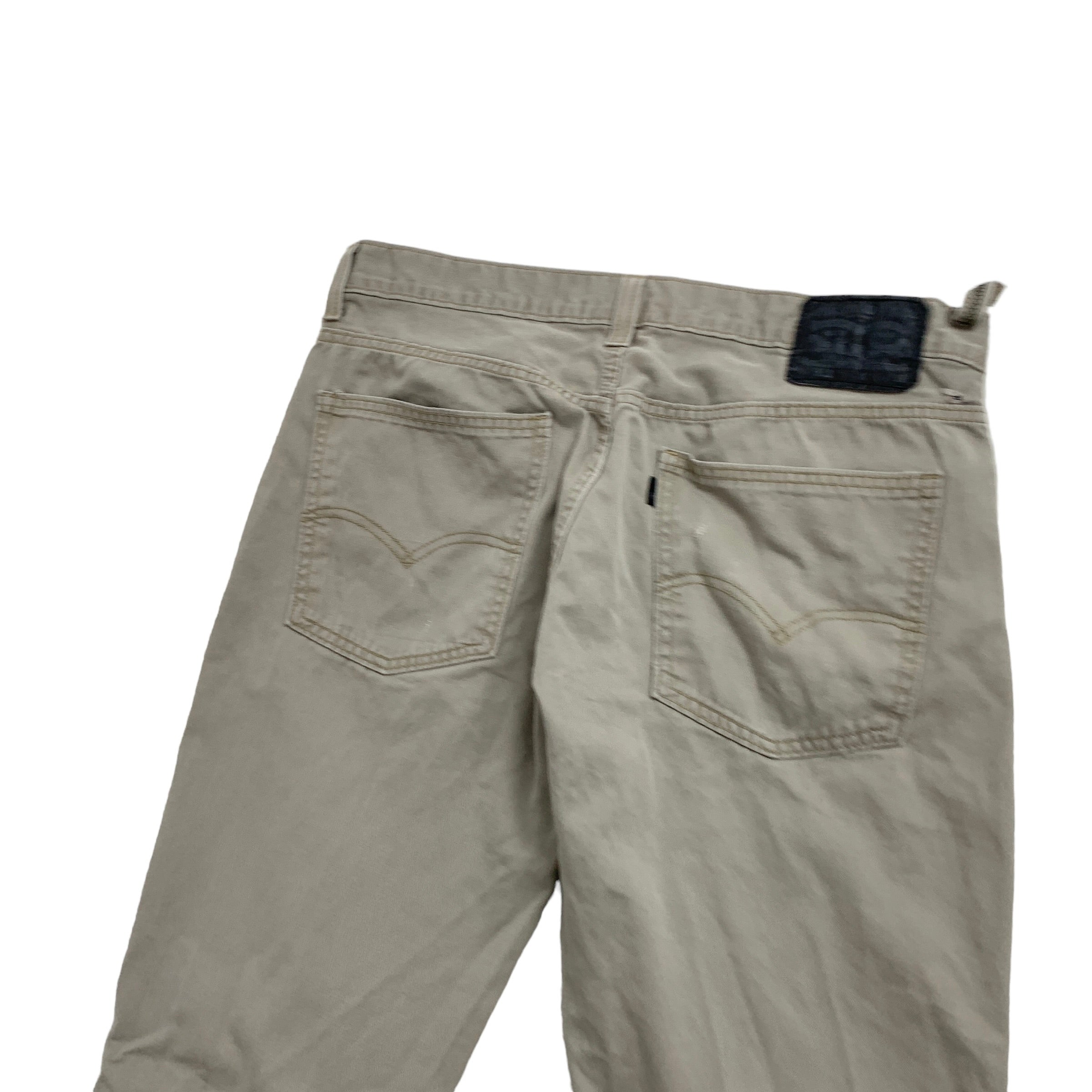 Levis 511 Trousers W36 L31 Mens Beige Stone Slim Fit Cotton Pants