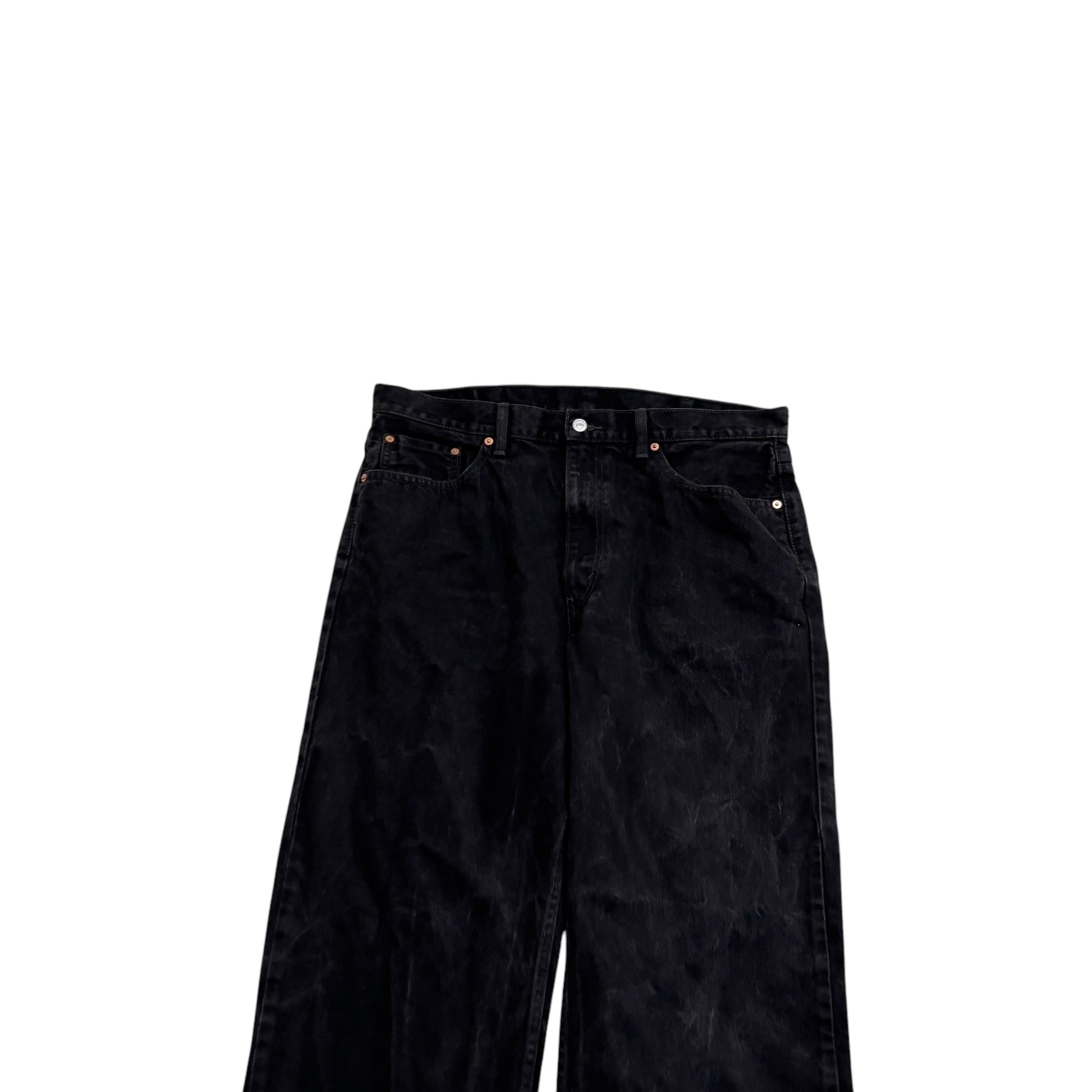 Levis 550 Jeans W38 L32 Mens Black Baggy Relaxed Straight Fit Denim