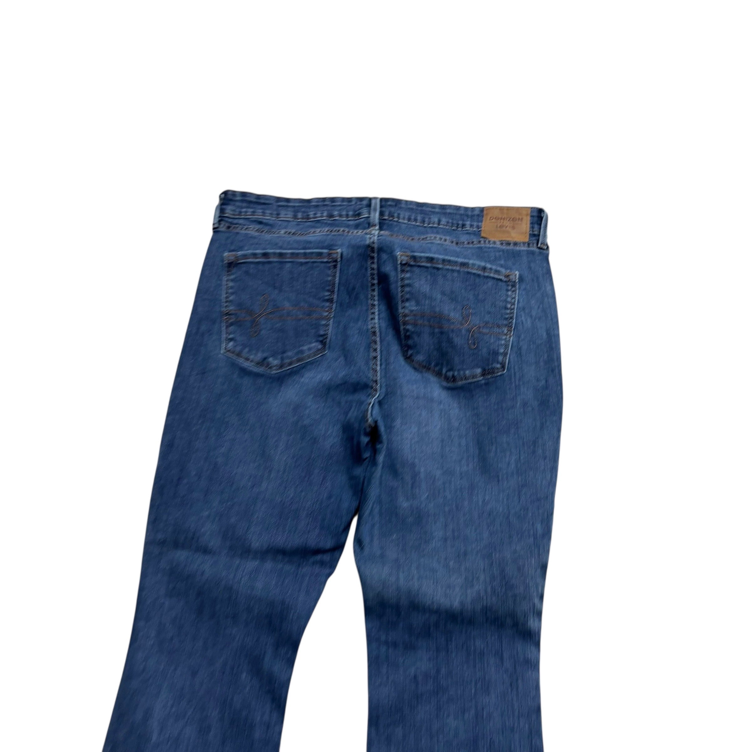 Levis Denizen Jeans W30 L30 Womens Bootcut Mid Blue Stretch Denim (E)