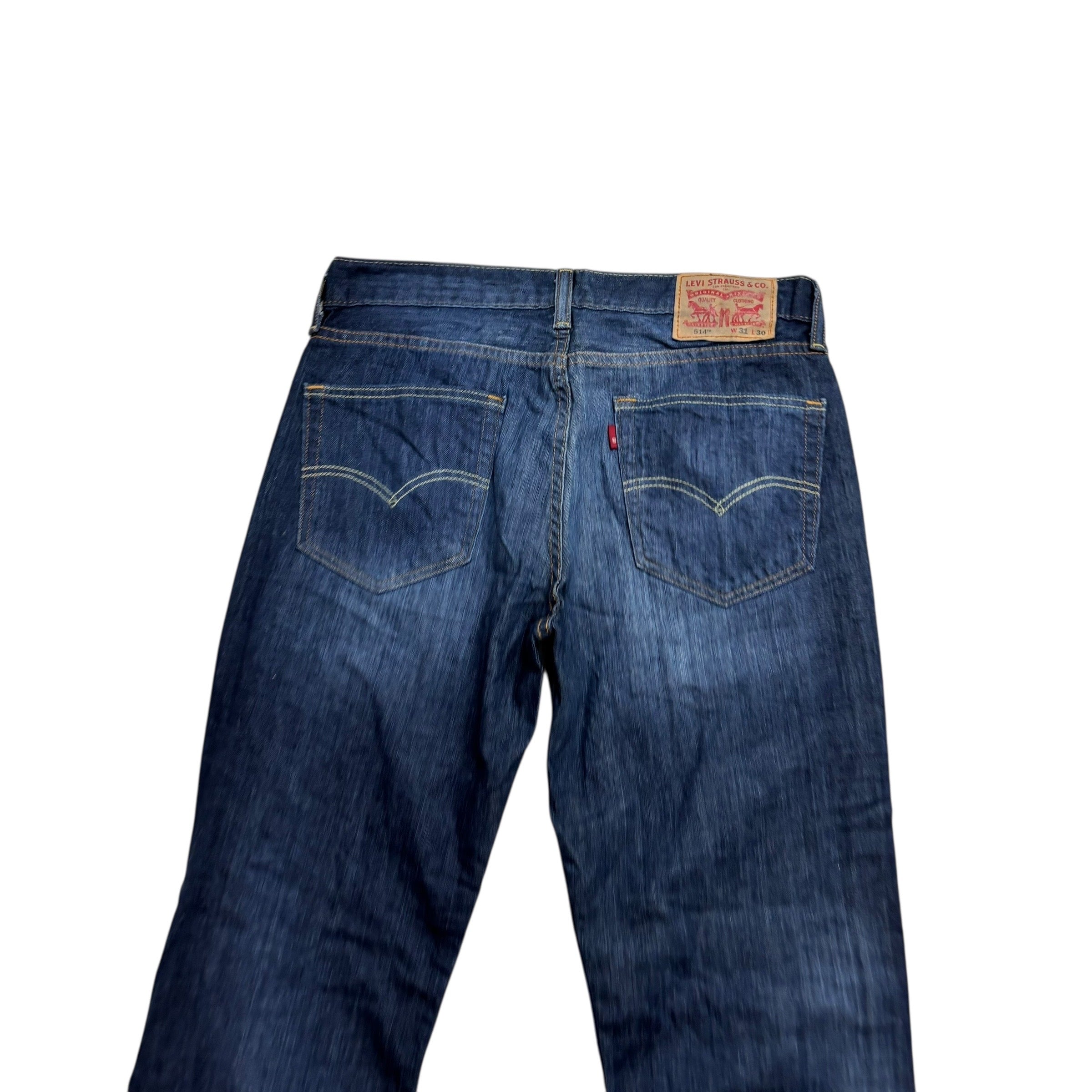 Levis 514 Jeans W31 L30 Mens Dark Blue Regular Straight Fit Denim