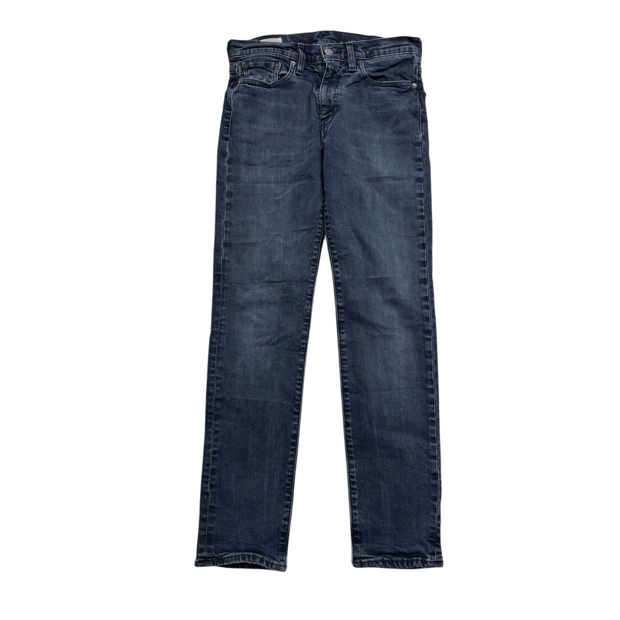 Levis 502 Jeans W30 L31 Mens Navy Blue Regular Tapered Fit Stretch Denim (E)