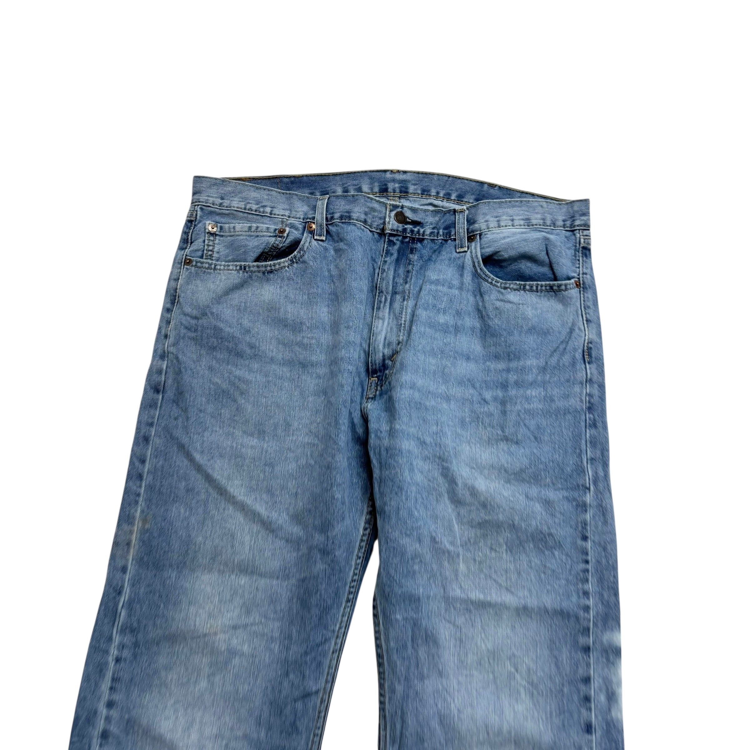 Levis 505 Jeans W38 L30 Mens Light Blue Regular Straight Fit Denim