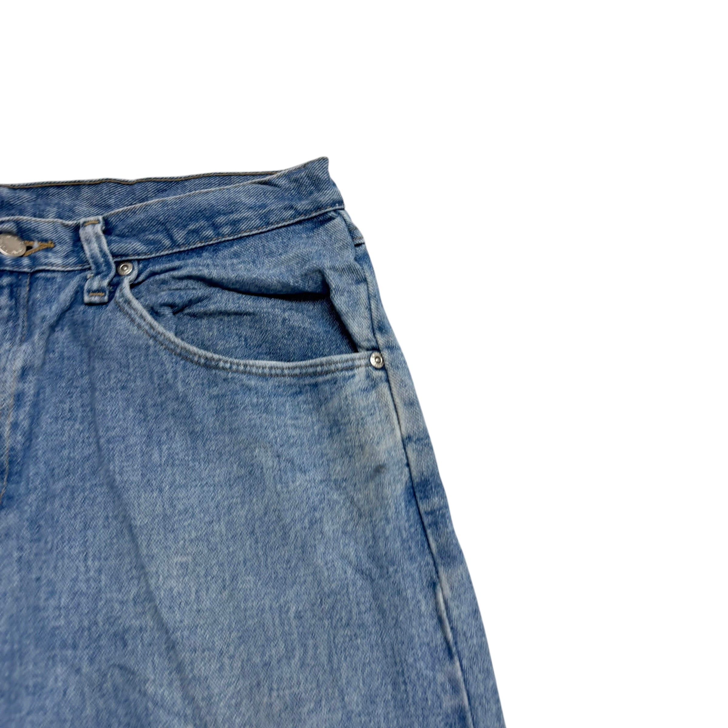 Wrangler Jeans W33 L30 Mens Light Blue Baggy Relaxed Straight Fit Denim (F)