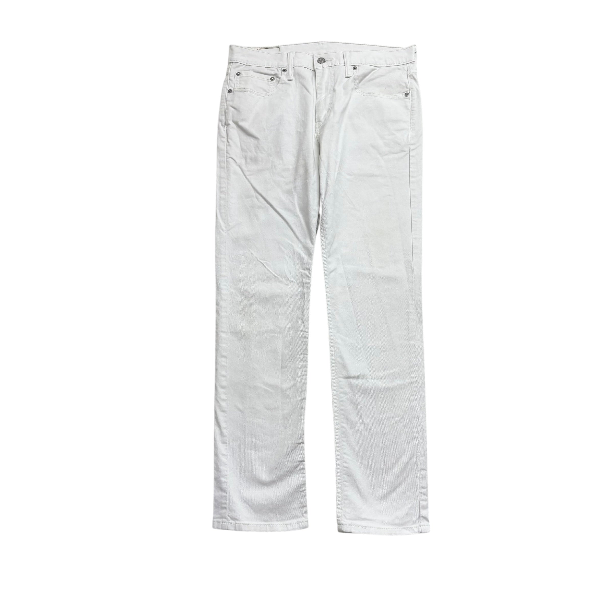 Levis 511 Jeans W33 L32 Mens White Slim Fit Stretch Denim