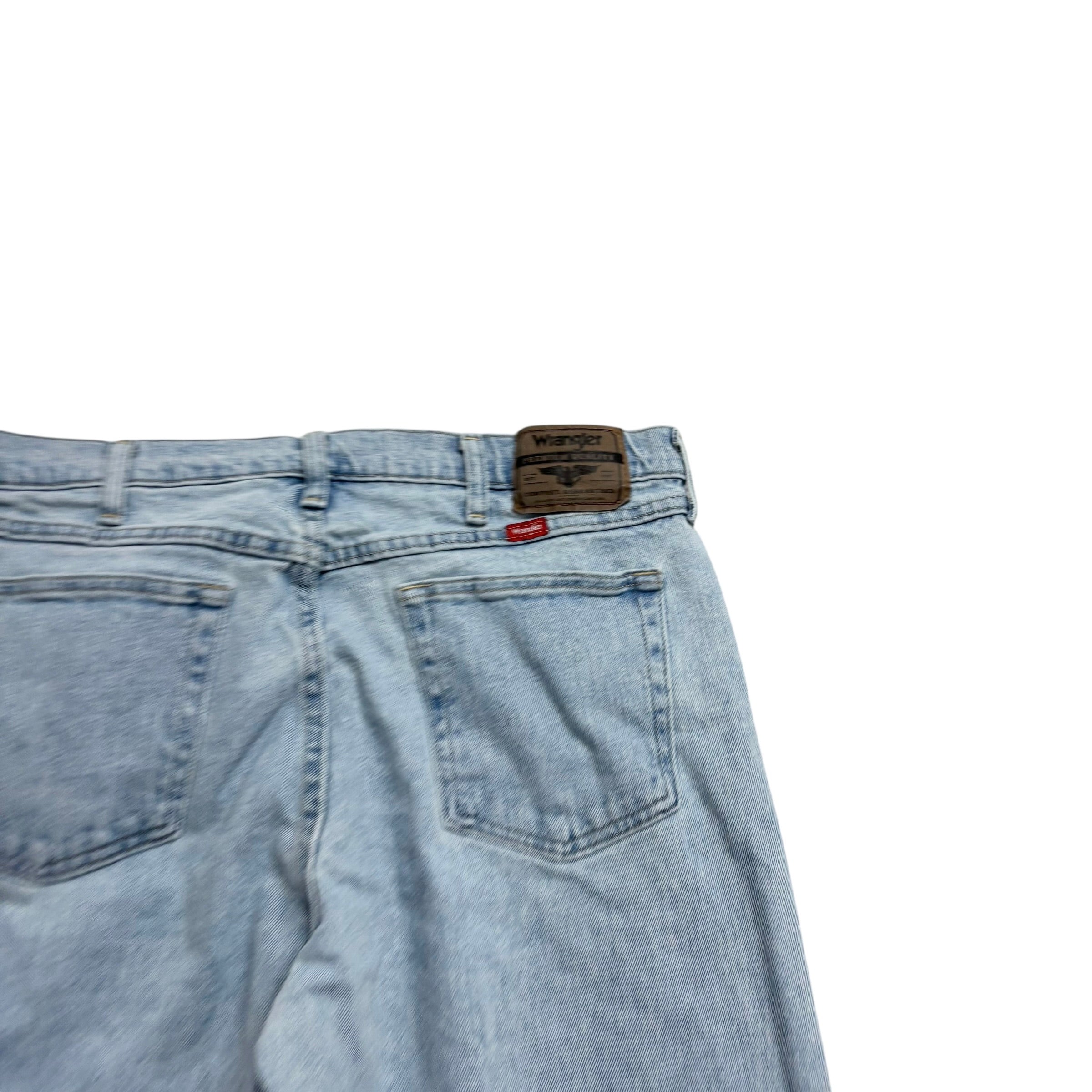 Wrangler Jeans W34 L30 Mens Light Blue Relaxed Straight Fit Stretch Denim