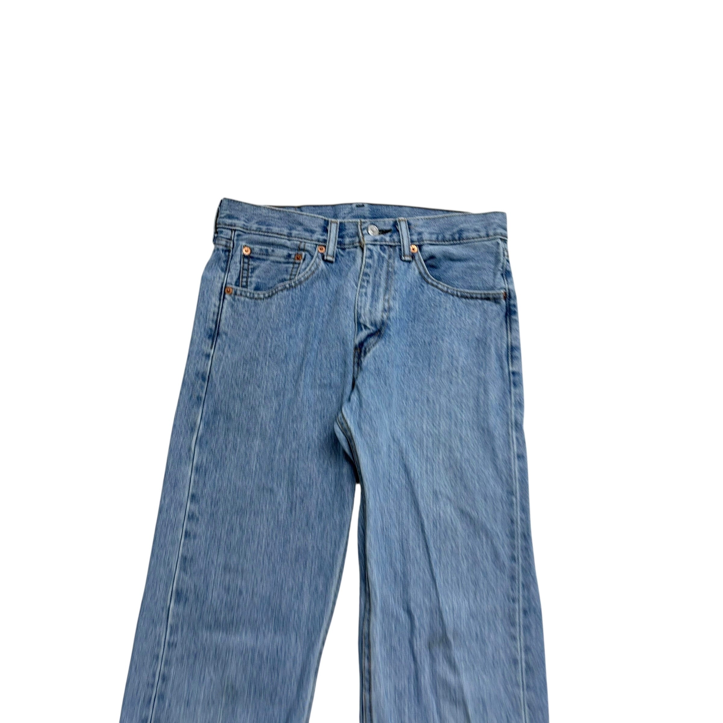 Levis 505 Jeans W29 L30 Mens Light Blue Regular Straight Fit Denim