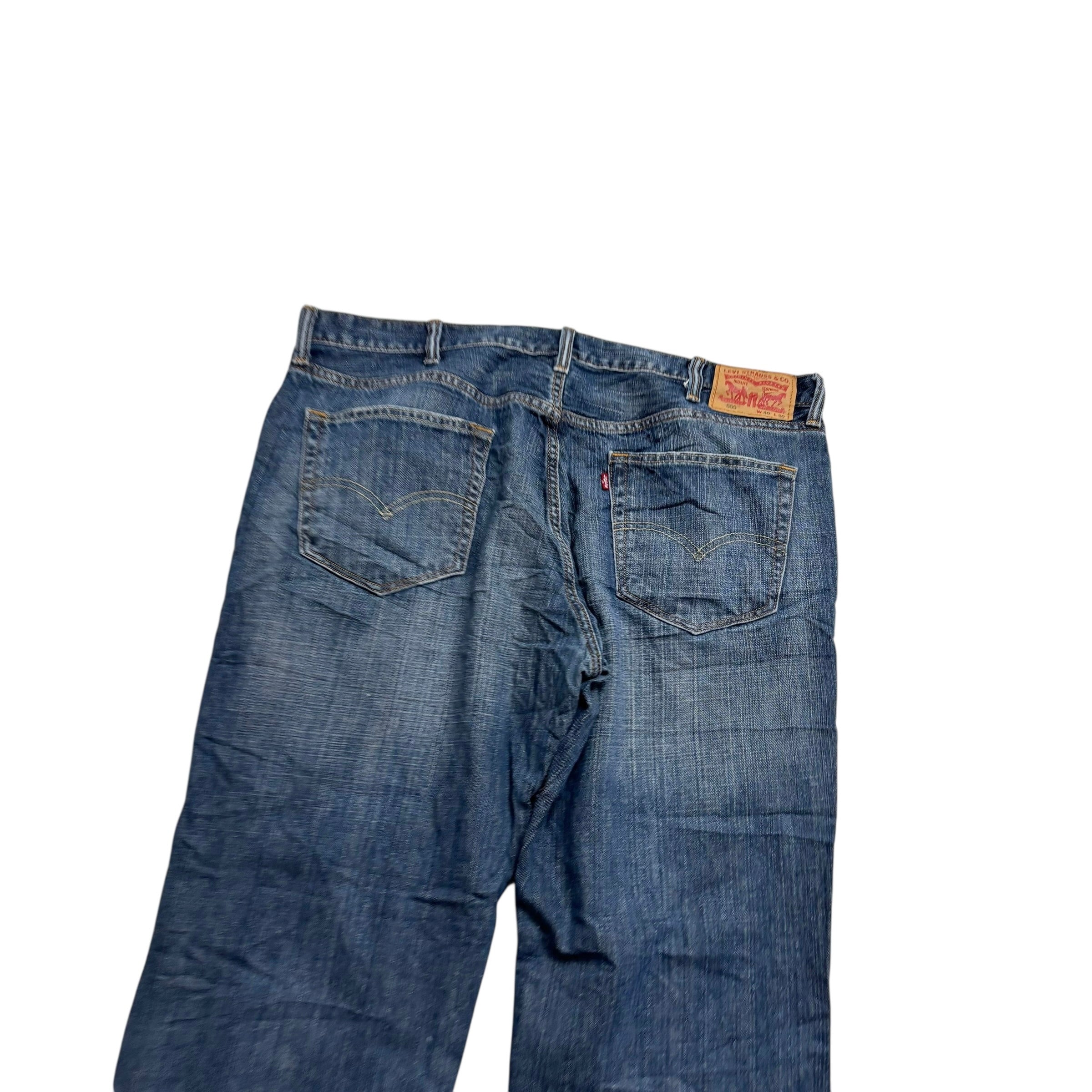 Levis 559 Jeans W40 L30 Mens Dark Blue Baggy Relaxed Straight Fit Denim (E)