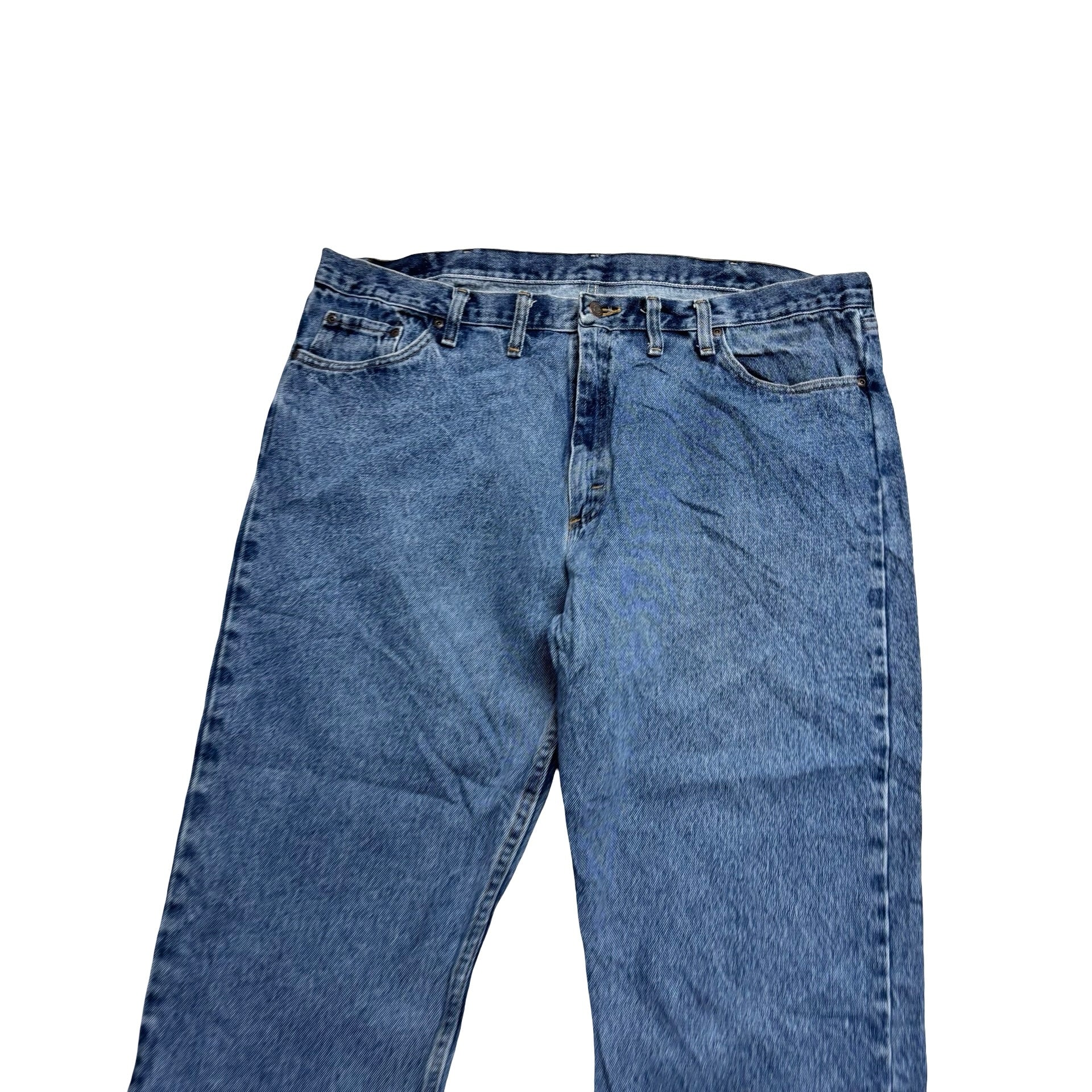 Wrangler Jeans W44 L29 Mens Light Blue Relaxed Straight Fit Denim (E)