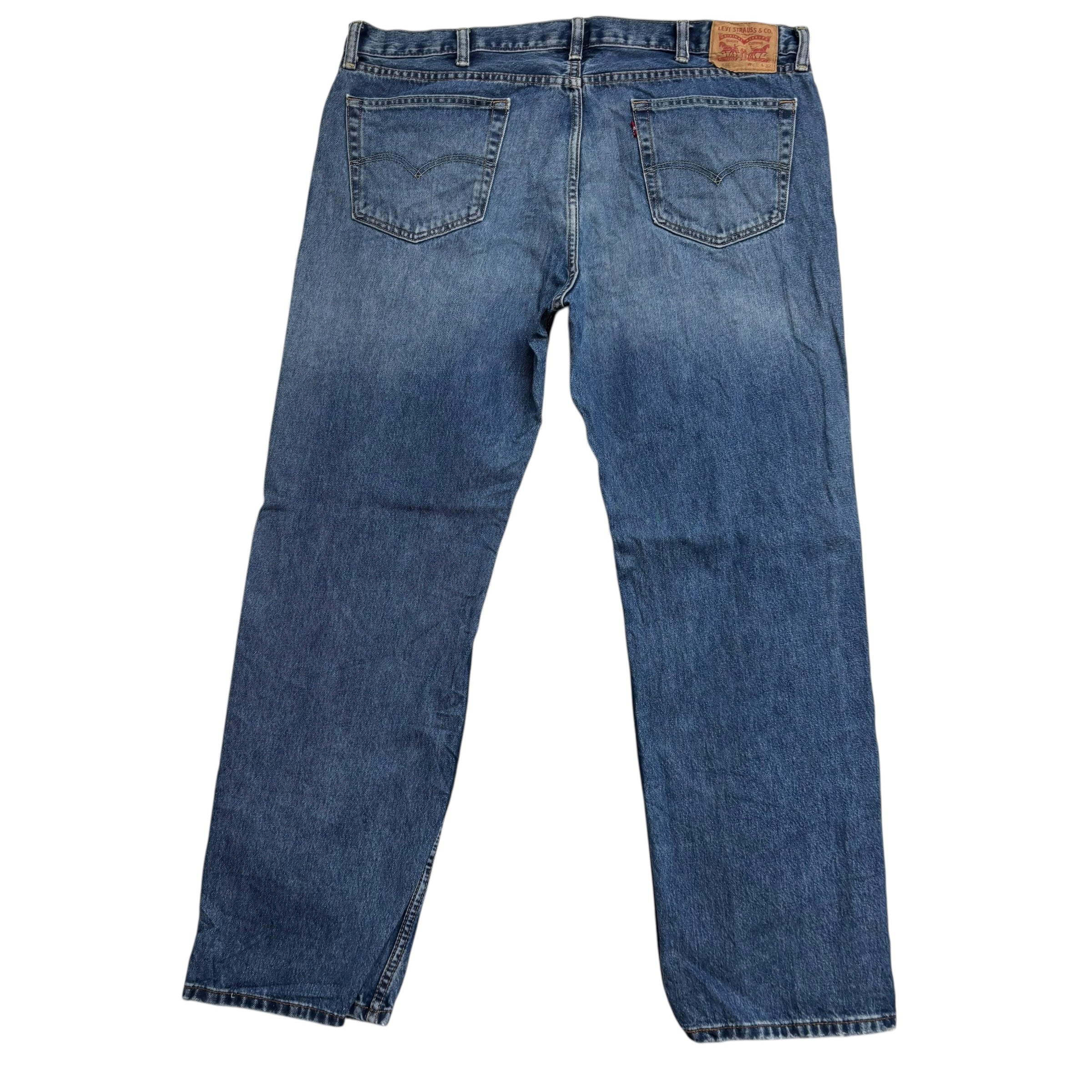 Levis 559 Jeans W42 L32 Mens Mid Blue Baggy Relaxed Straight Fit Denim (E)