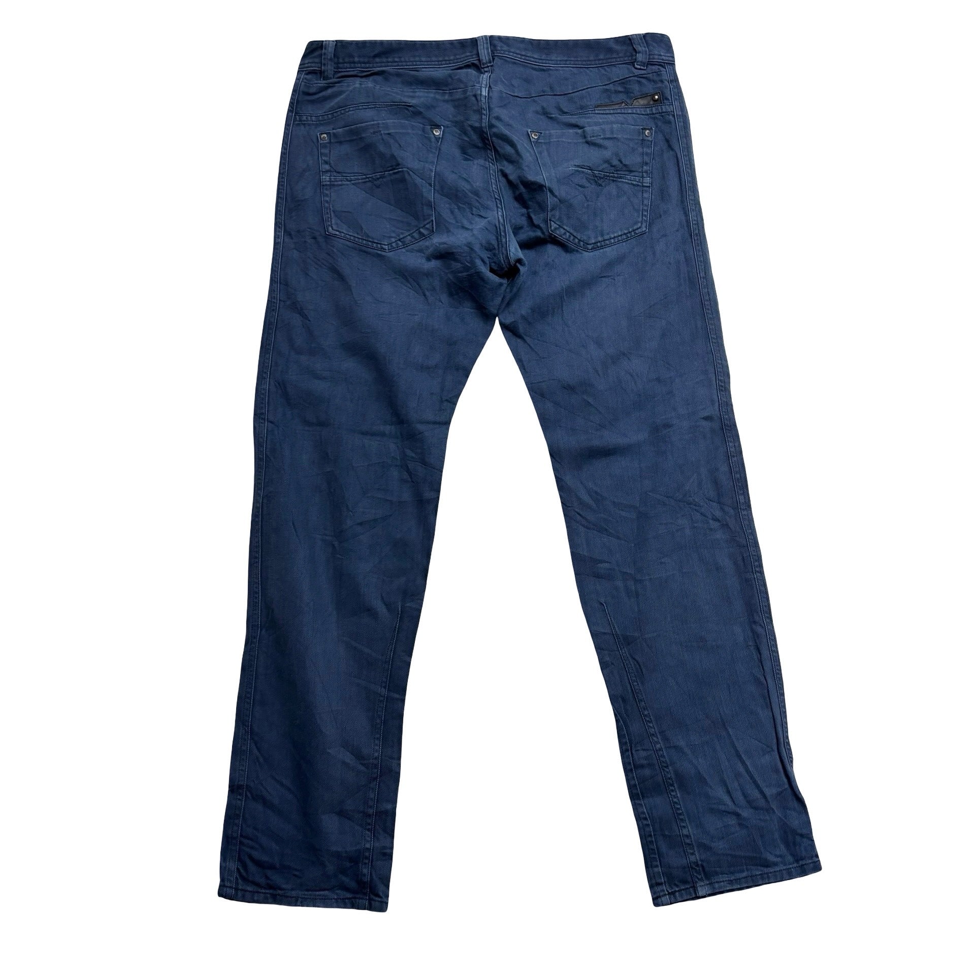 Diesel Darron Jeans W38 L32 Mens Navy Blue Slim Tapered Fit Denim