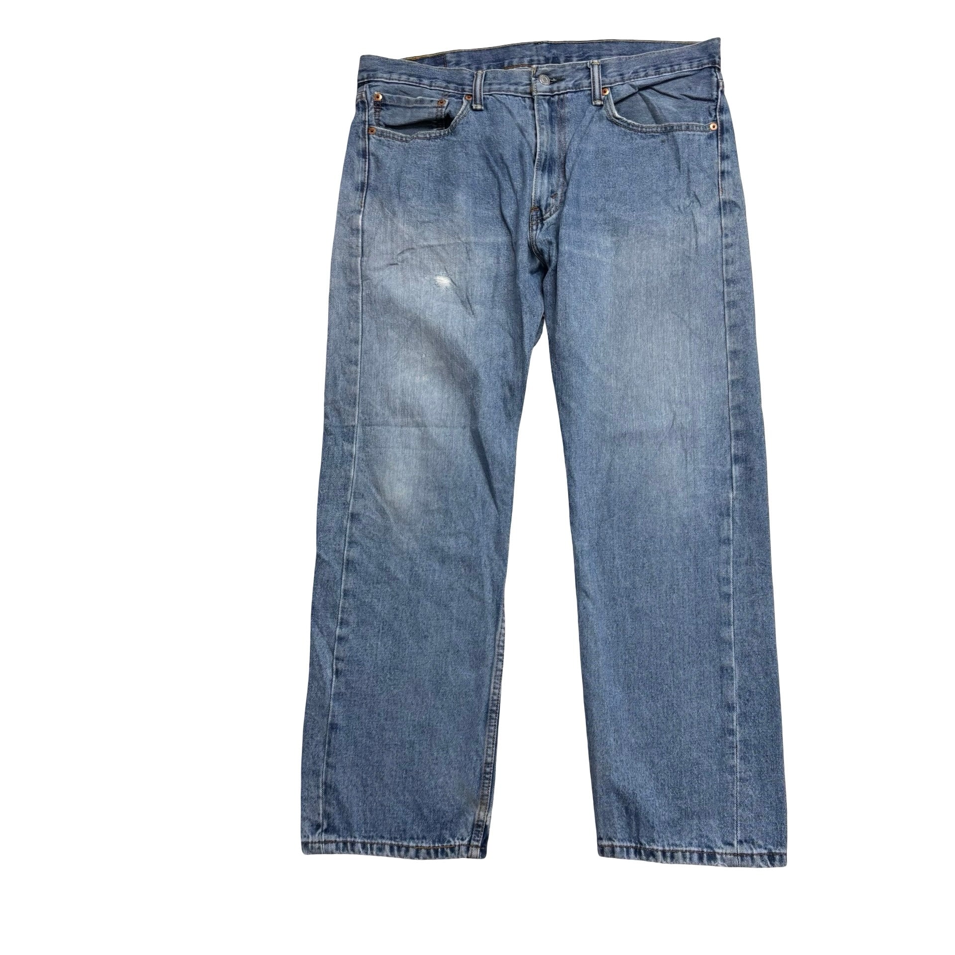 Levis 505 Jeans W36 L30 Mens Light Blue Regular Straight Fit Denim