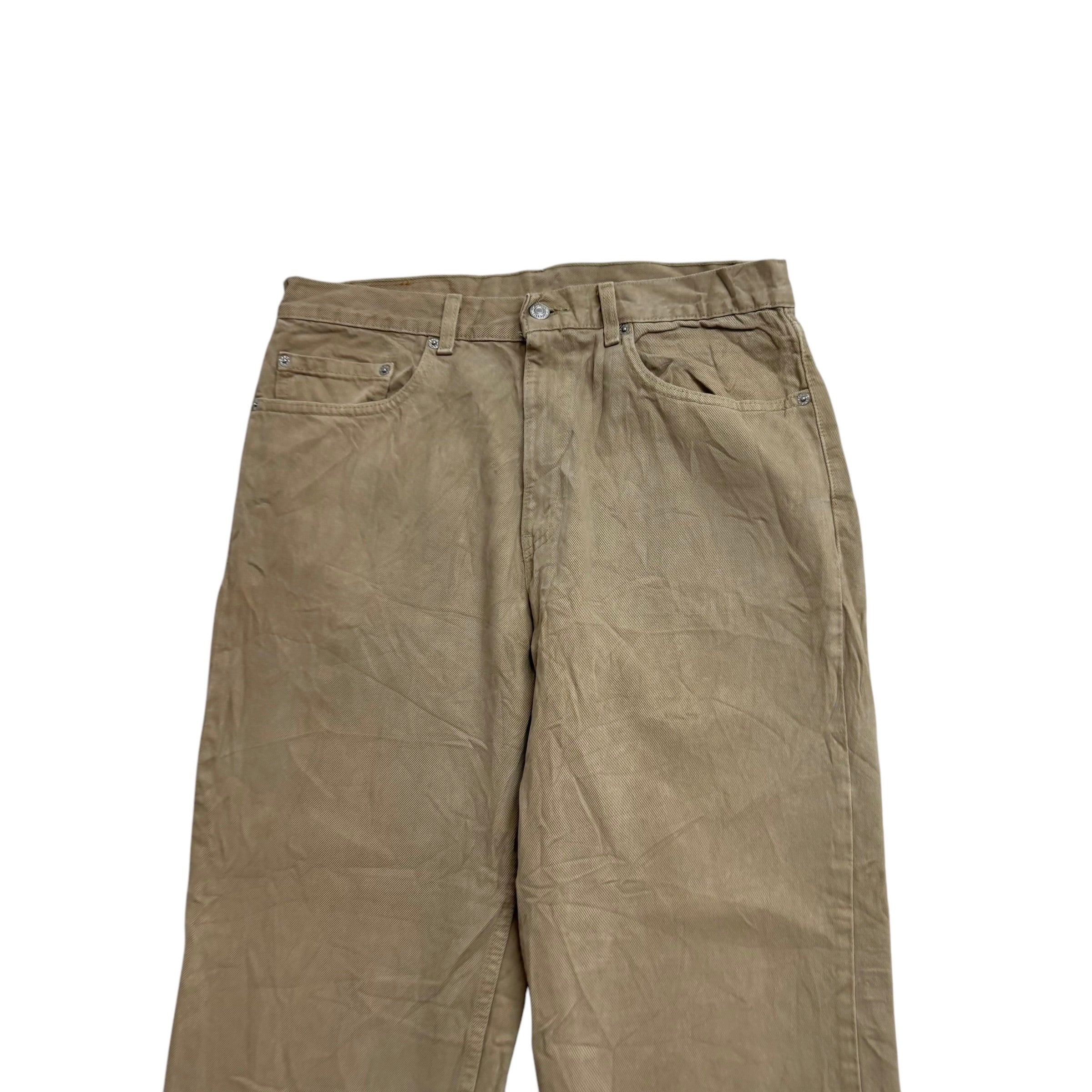 Levis 550 Jeans W34 L32 Mens Tan Relaxed Straight Made In USA Vintage Denim (E)