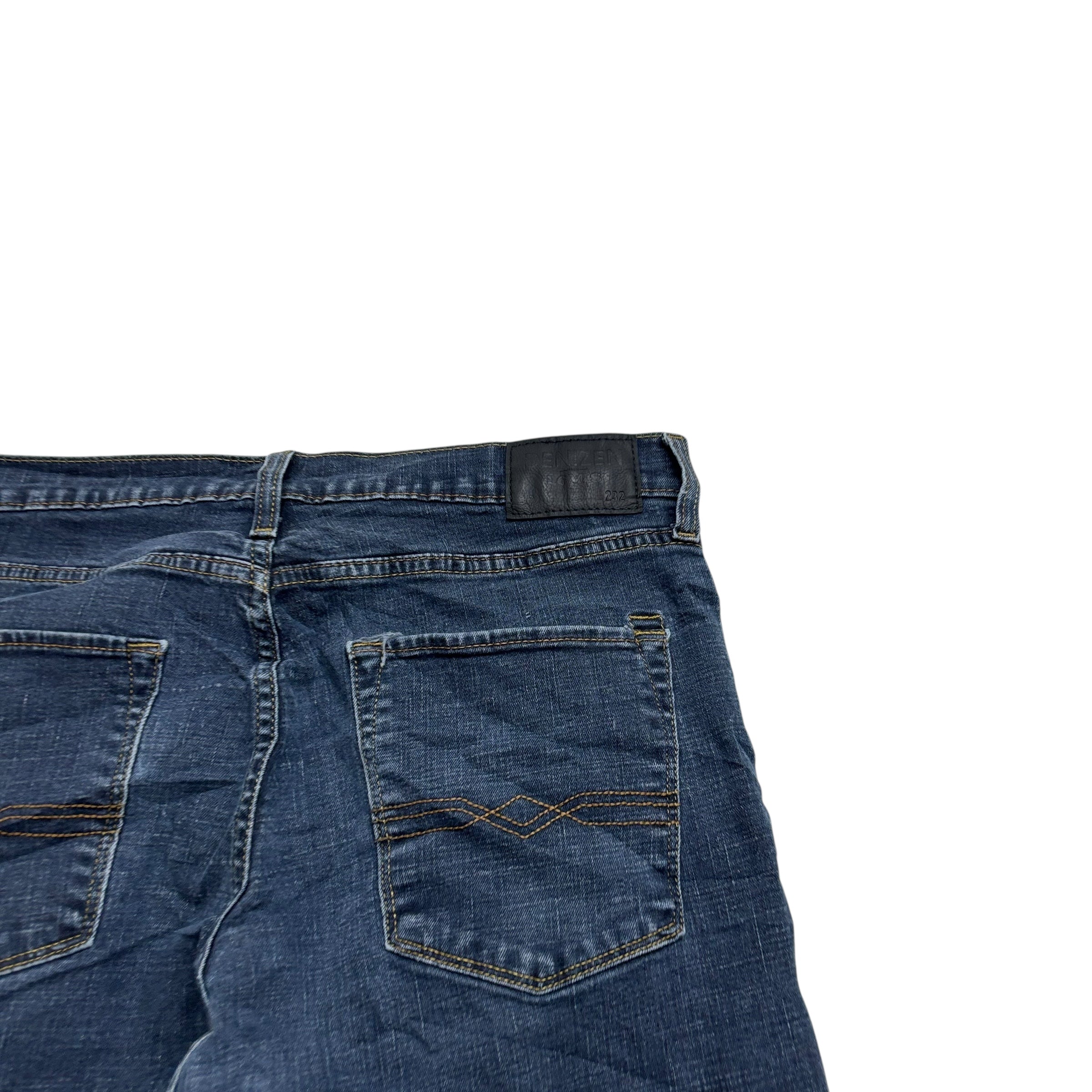 Levis Denizen Jeans W33 L32 Mens Dark Blue Slim Straight Fit Stretch Denim