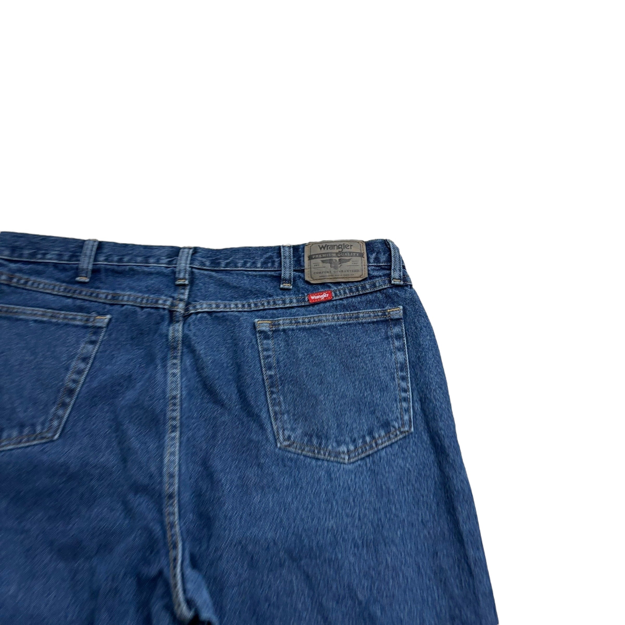 Wrangler Jeans W42 L32 Mens Mid Blue Relaxed Straight Fit Baggy Denim (E)