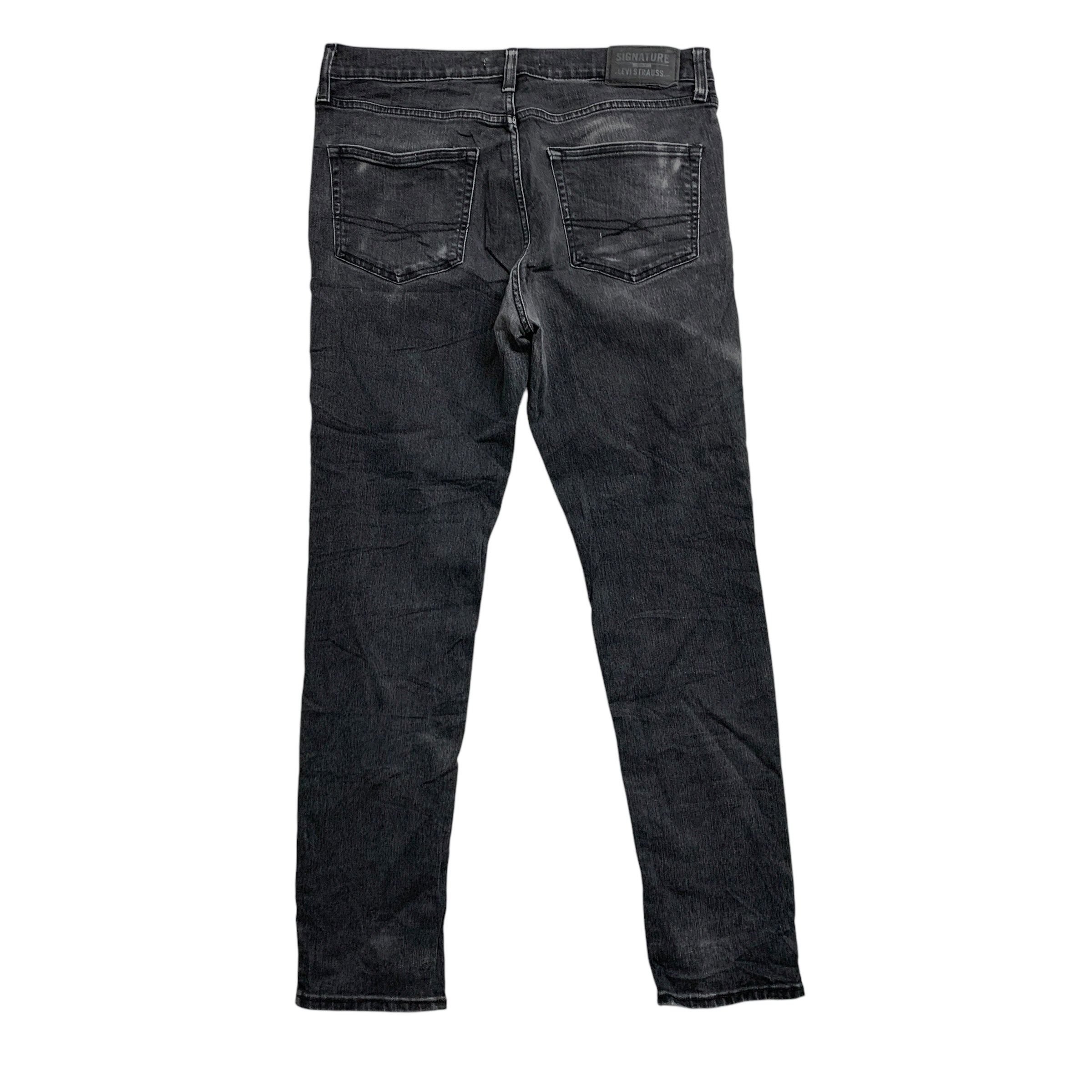 Levis Signature Jeans W34 L30 Mens Grey Skinny Fit Stretch Denim