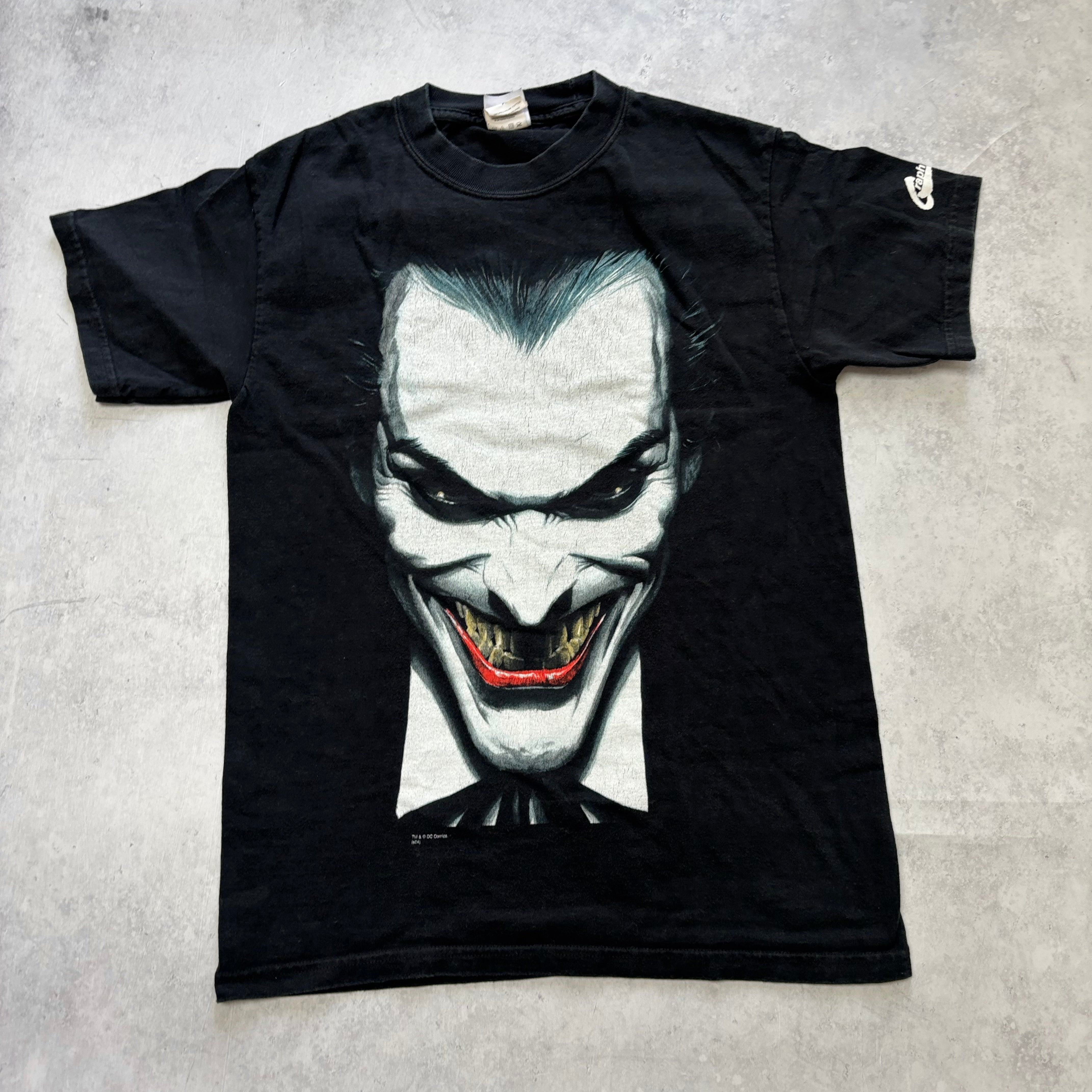 Vintage T Shirt Mens XS Black DC Comics Joker Batman Comics (E)