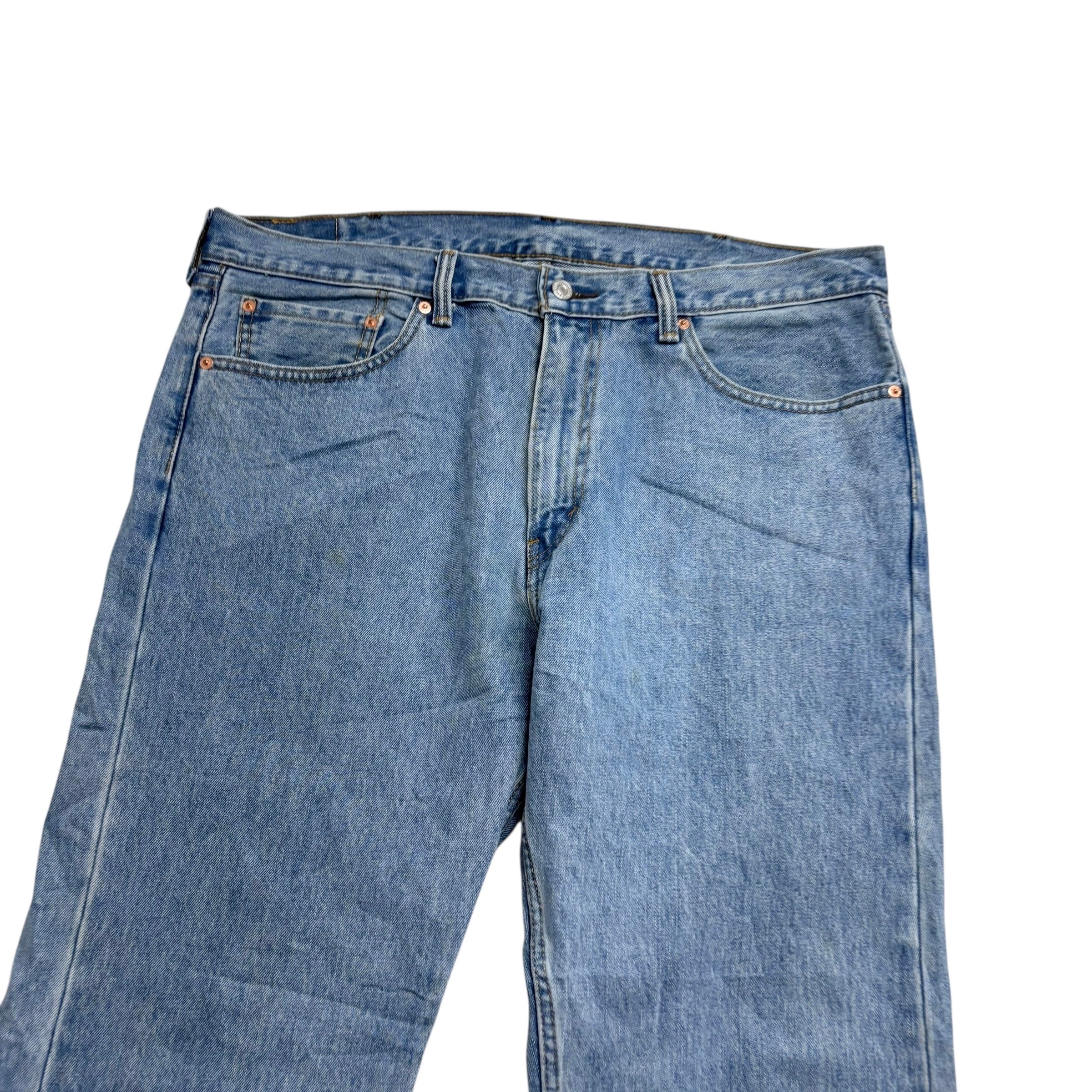 Levis 505 Jeans W40 L30 Mens Light Blue Regular Straight Fit Denim