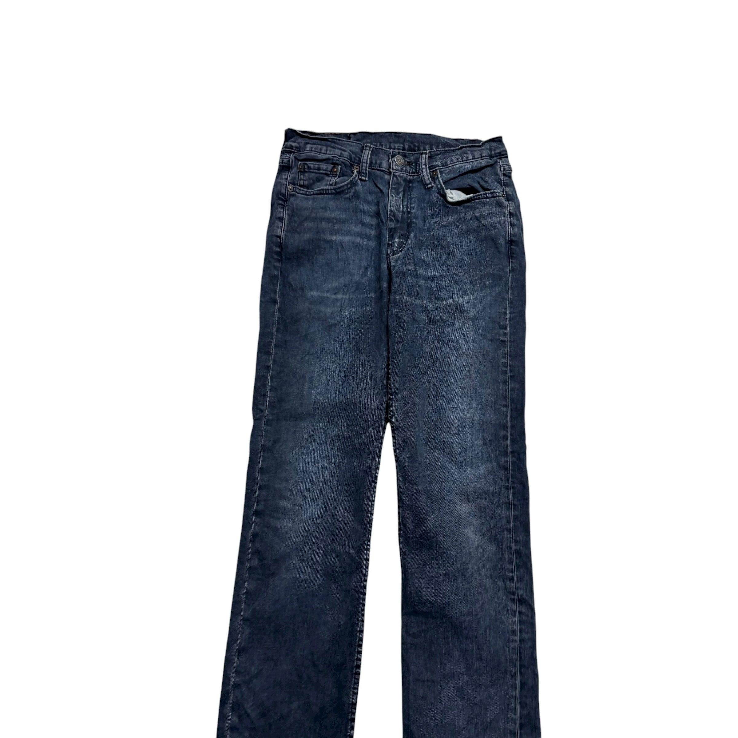 Levis 514 Jeans W28 L31 Mens Navy Blue Slim Straight Fit Stretch Denim