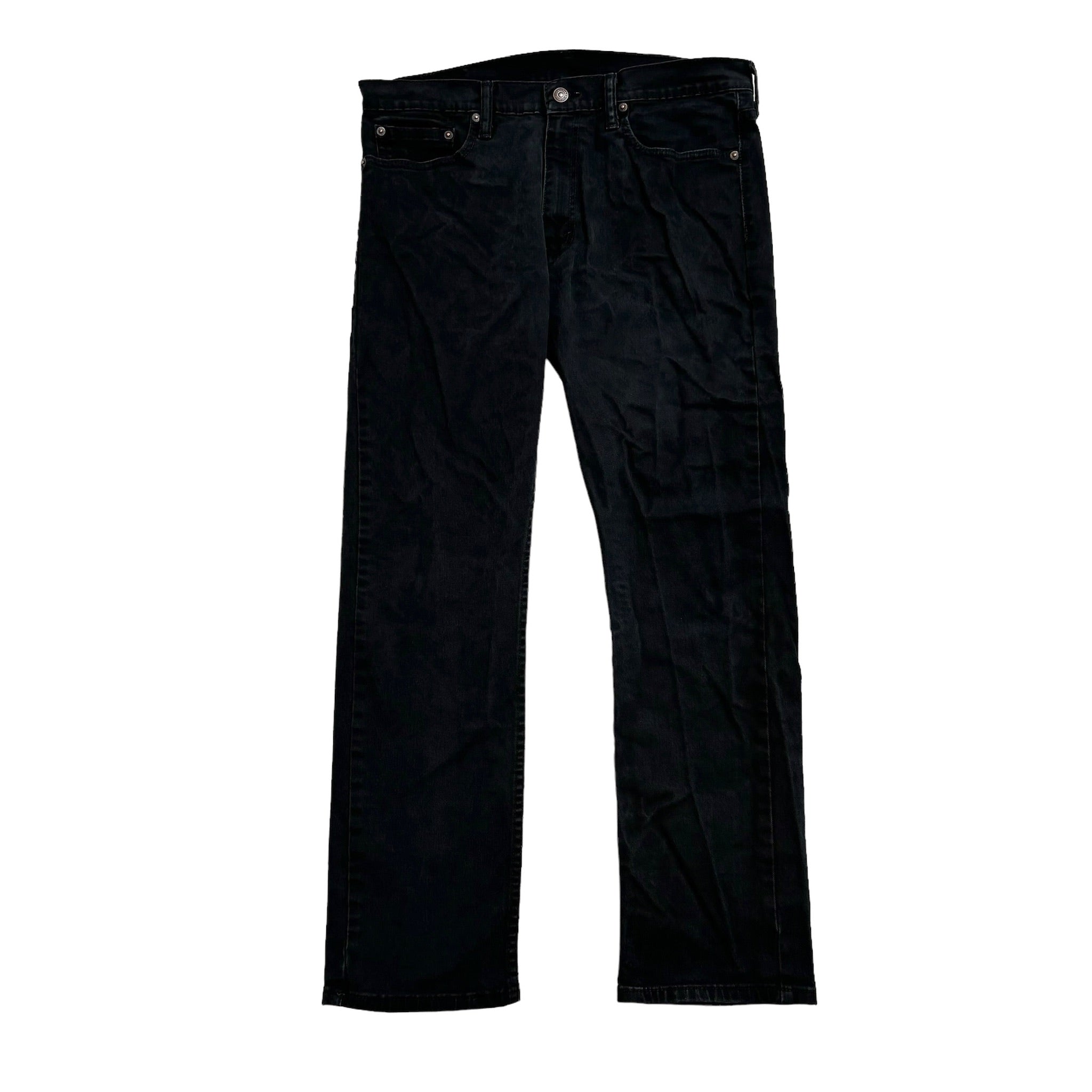 Levis 513 Jeans W34 L29 Mens Black Slim Straight Fit Stretch Denim