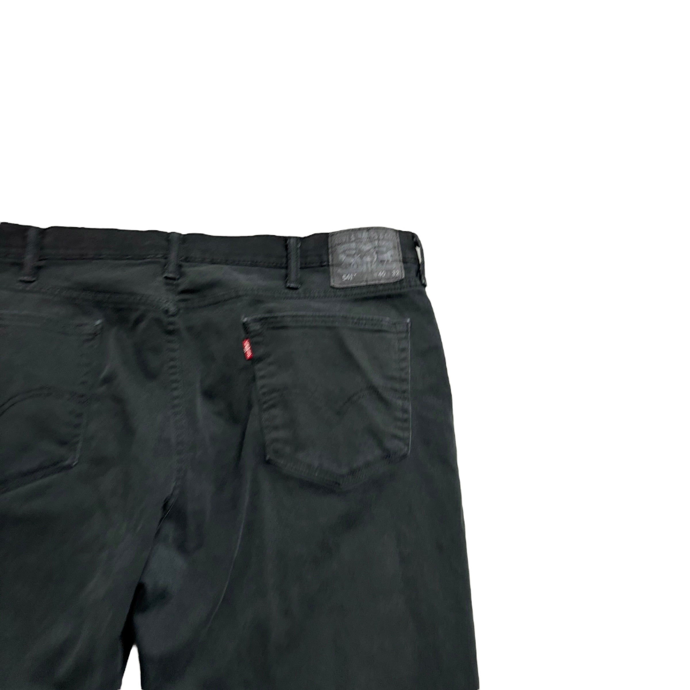 Levis 541 Jeans W40 L31 Mens Black Athletic Tapered Fit Stretch Denim (F)