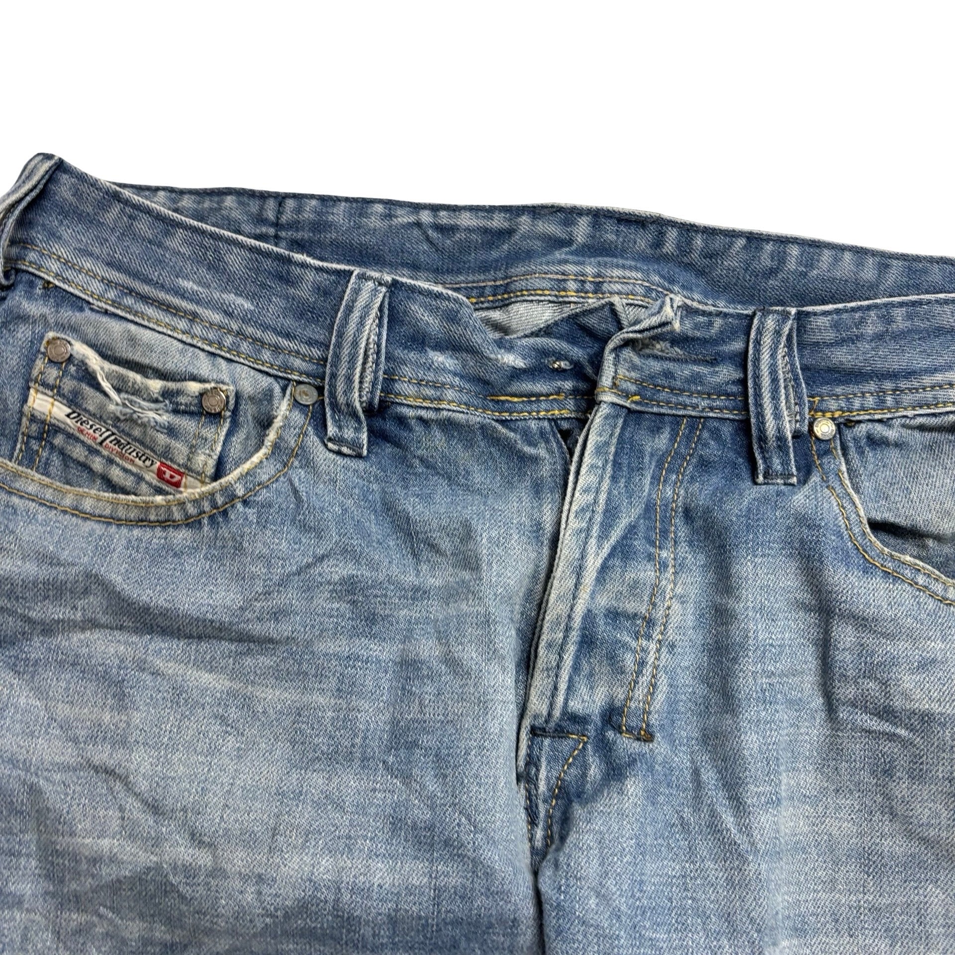 Diesel Zatiny Jeans W32 L32 Mens Mid Blue Regular Bootcut Fit Denim (F)