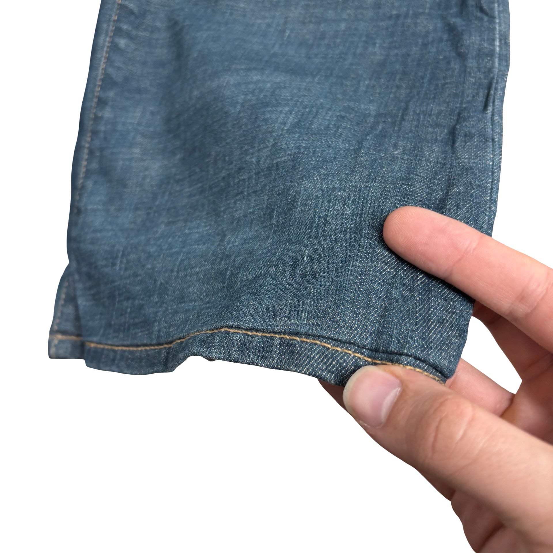 Levis 527 Jeans W38 L29 Mens Dark Blue Slim Bootcut Fit Stretch Denim (E)