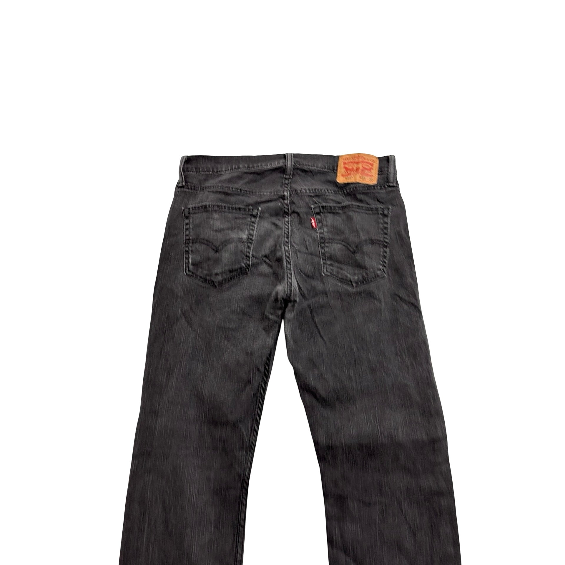 Levis 514 Jeans W33 L32 Mens Black Regular Straight Fit Stretch Denim