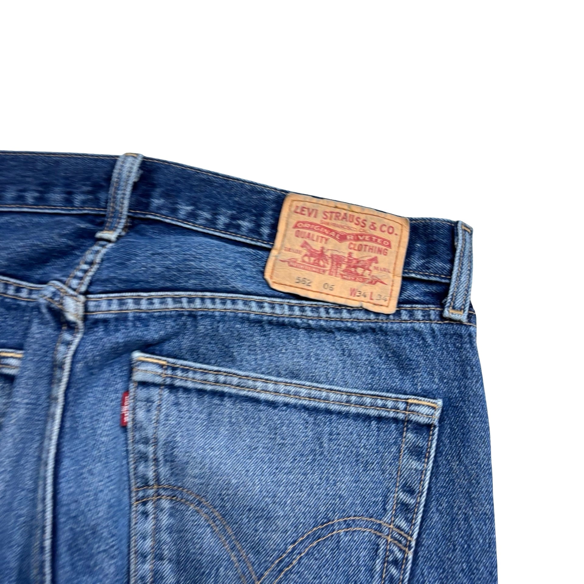 Levis 582 Jeans W32 L28 Mens Mid Blue Baggy Relaxed Straight Fit Vintage