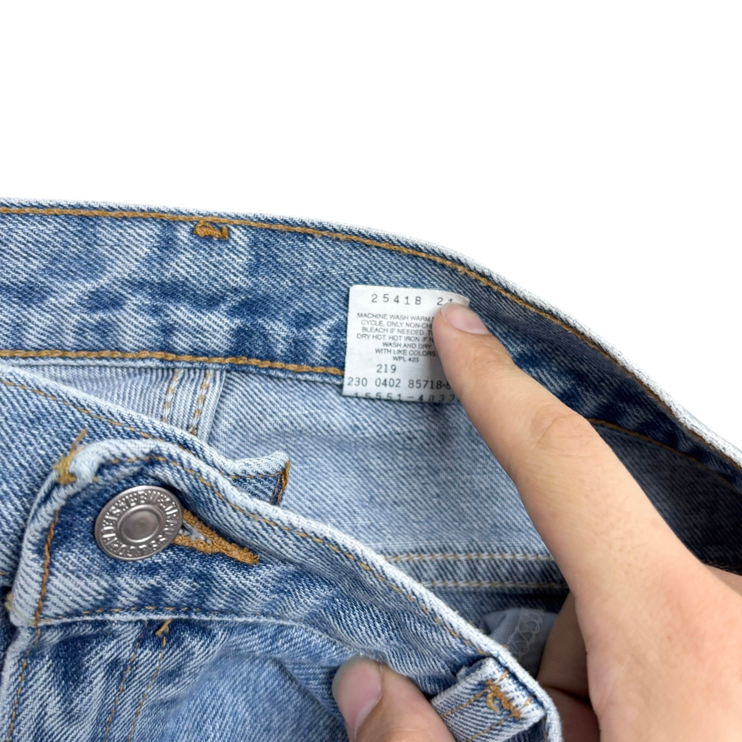 Levis 550 Jeans W29 L31 Womens Light Blue Relaxed Tapered Vintage Denim (E)