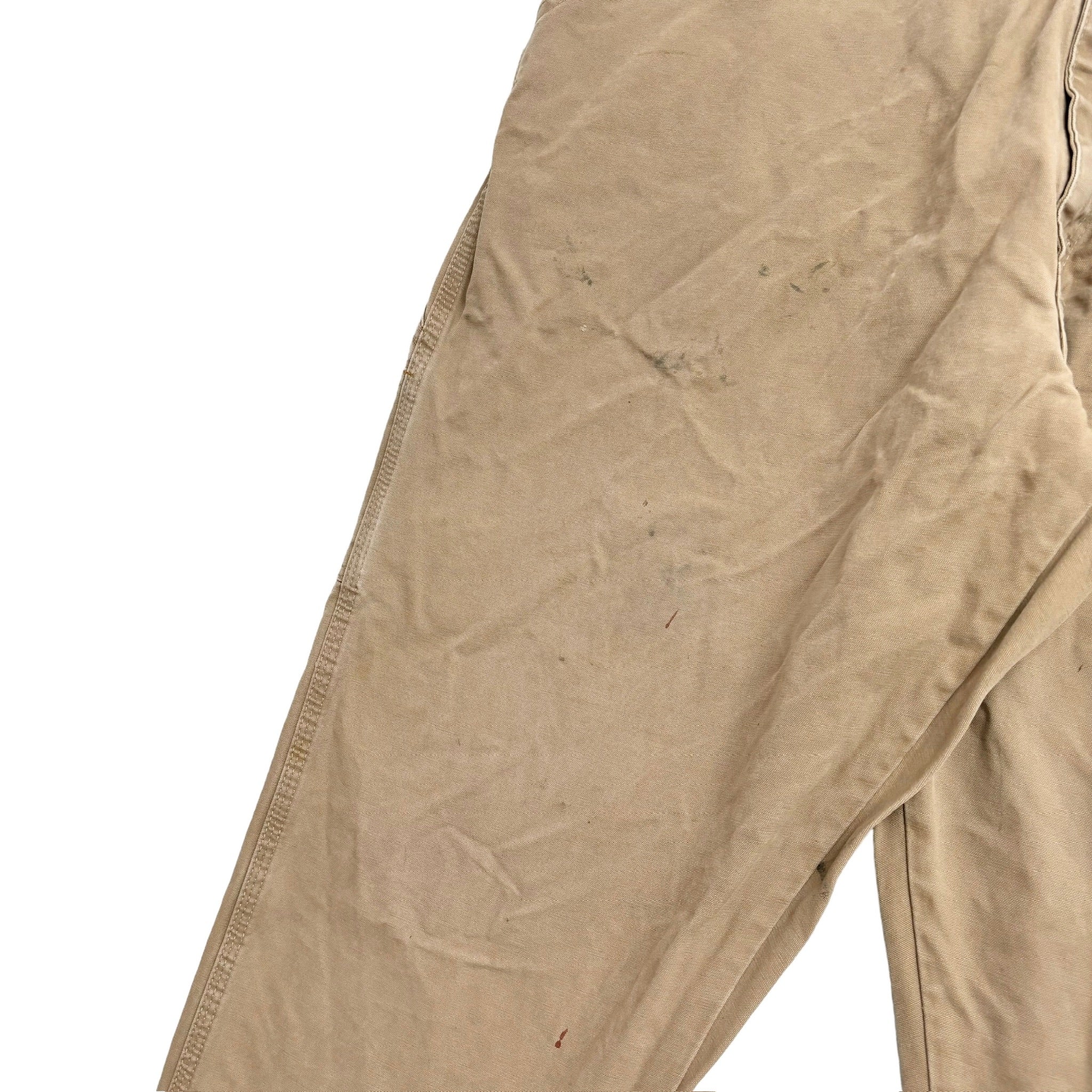 Wrangler Carpenter Pants W42 L32 Mens Tan Beige Baggy Relaxed Straight Fit