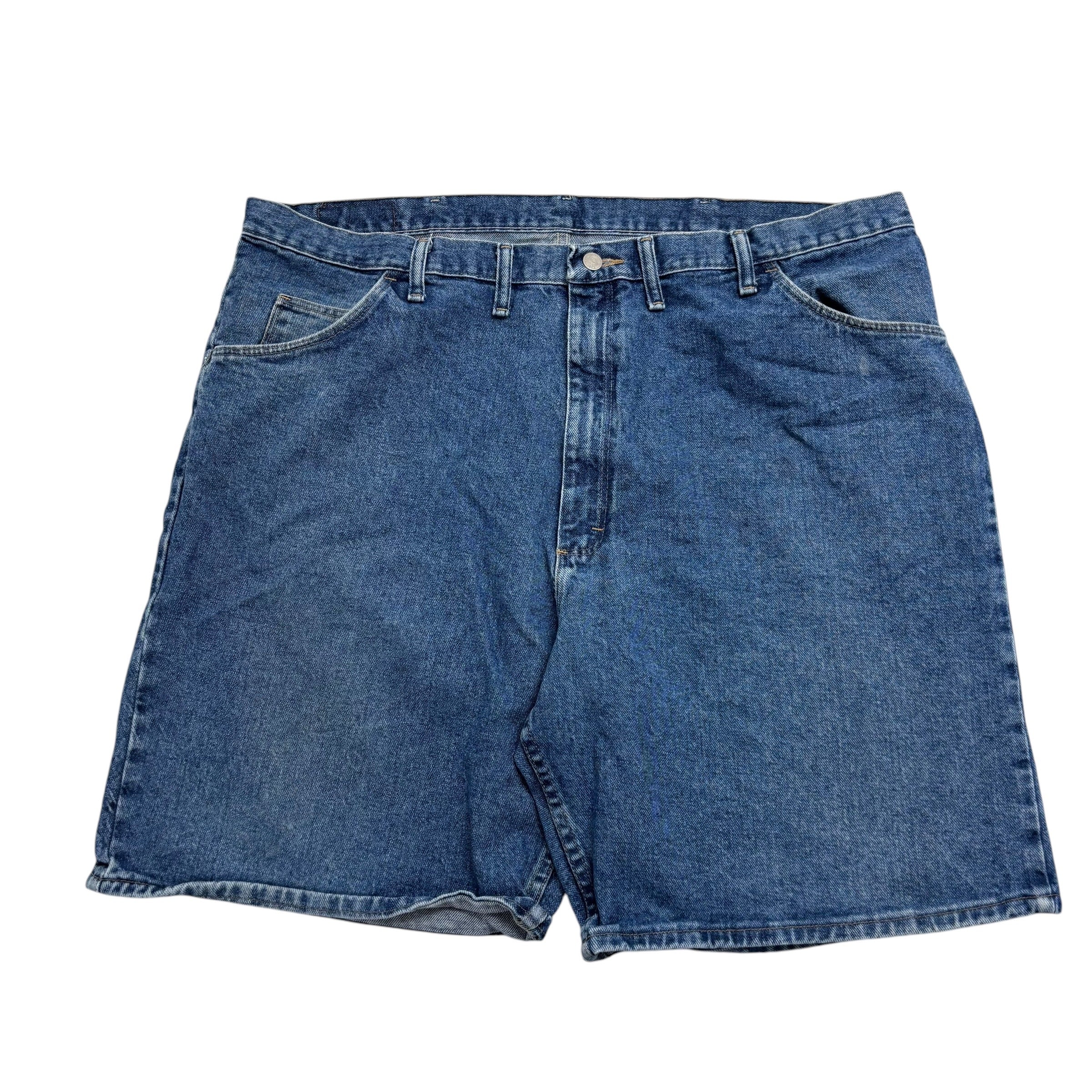 Vintage Wrangler Baggy Jorts W44 Mens Denim Shorts Mid Blue Relaxed Fit