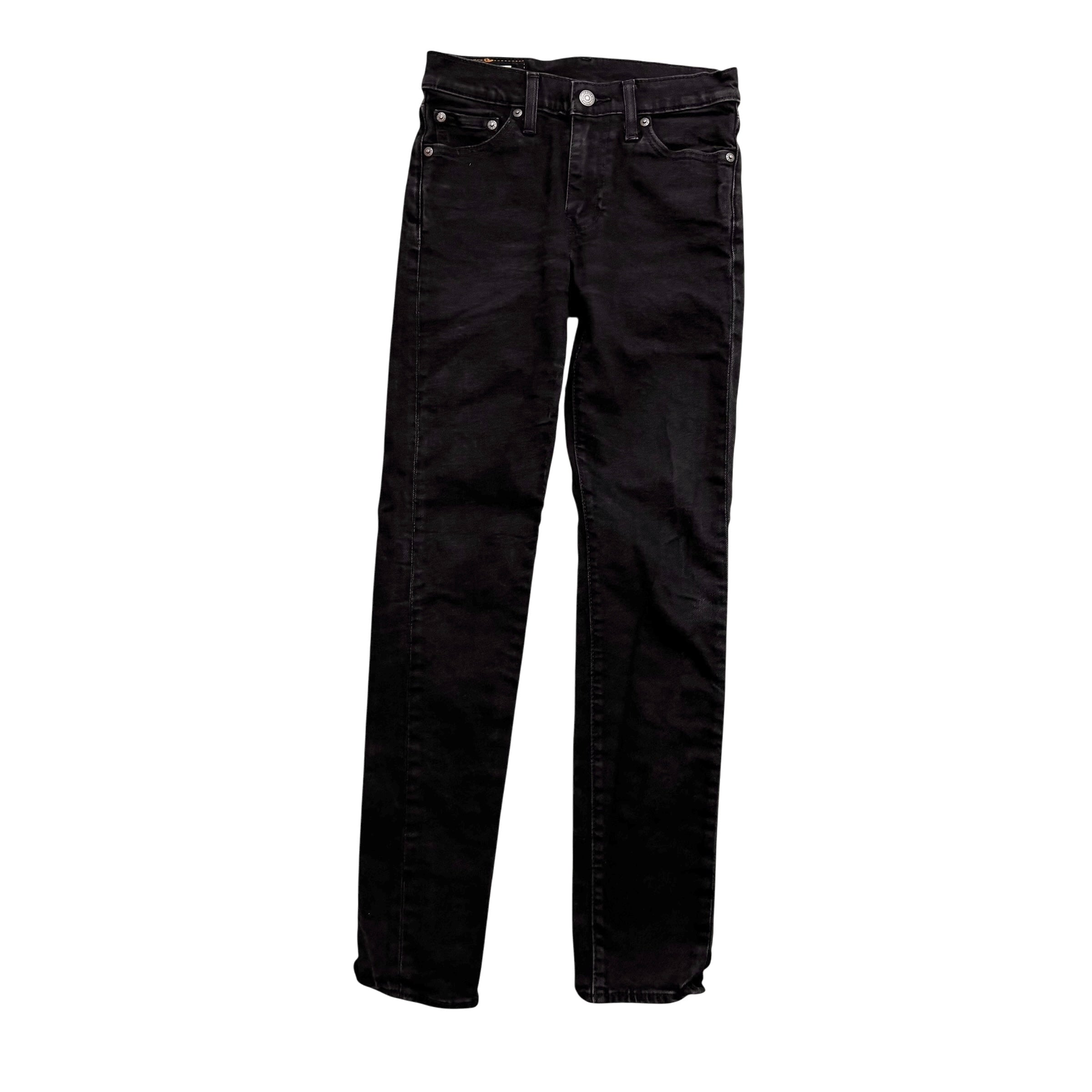 Levis 510 Jeans W26 L29 Mens Black Skinny Fit Stretch Premium Denim (E)