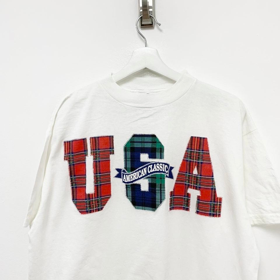 Vintage White 90s USA Graphic Tourist T Shirt Large