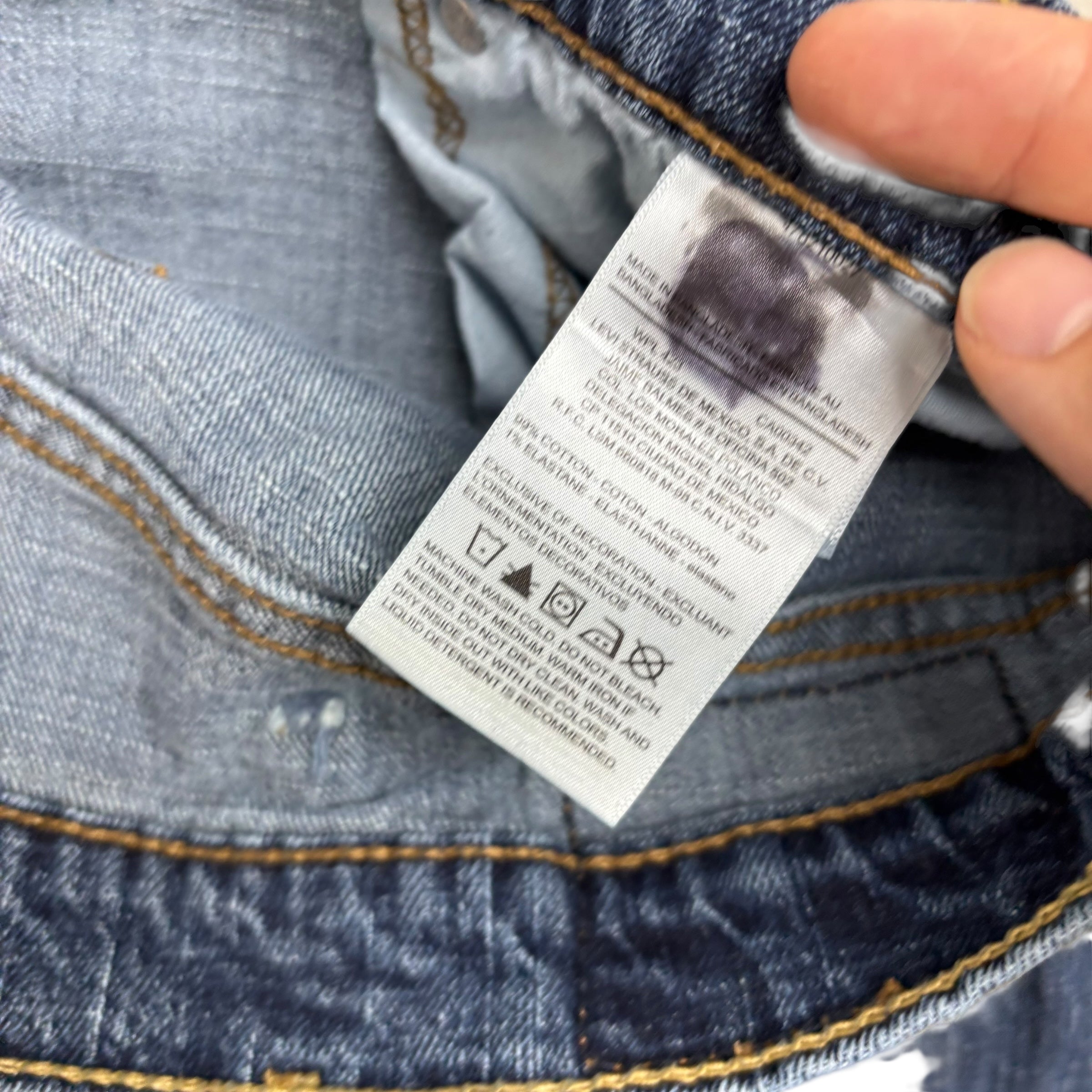 Levis Denizen Jeans W42 L30 Mens Mid Blue Relaxed Straight Fit Stretch Denim