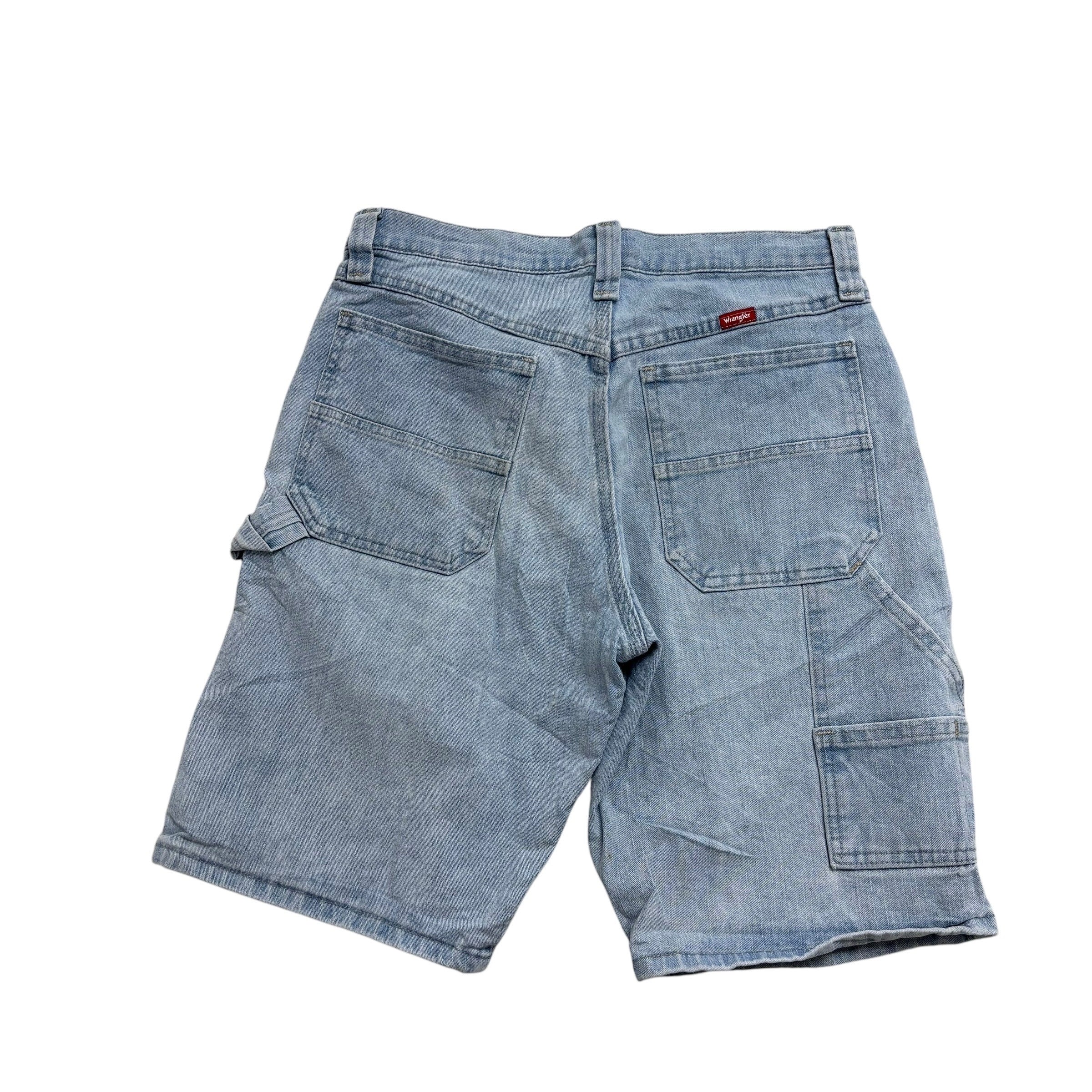 Wrangler Jorts W30 Mens Light Blue Denim Shorts Regular Stretch Carpenter