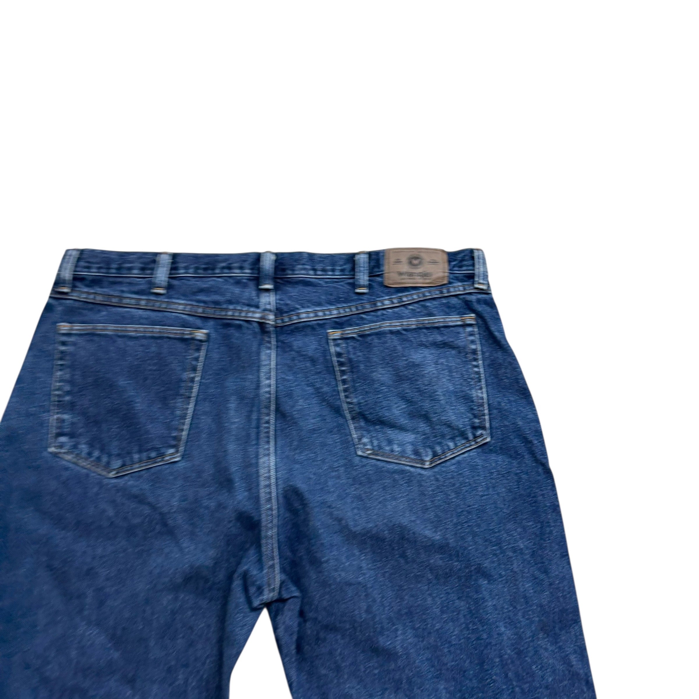 Wrangler Denim Shorts W40 Mens Jorts Mid Blue Regular Fit Cut Offs