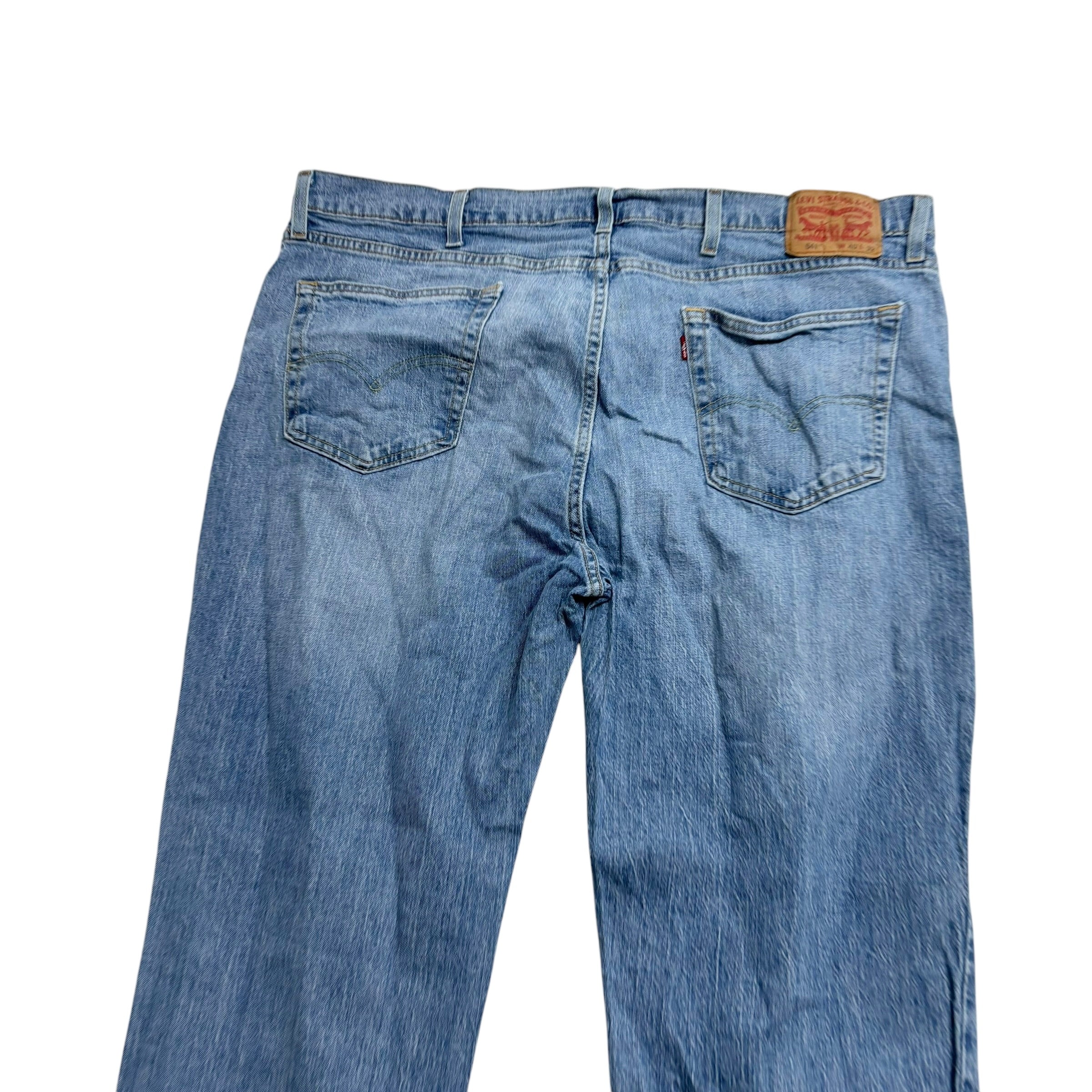 Levis 541 Jeans W40 L32 Mens Light Blue Athletic Taper Fit Stretch Denim