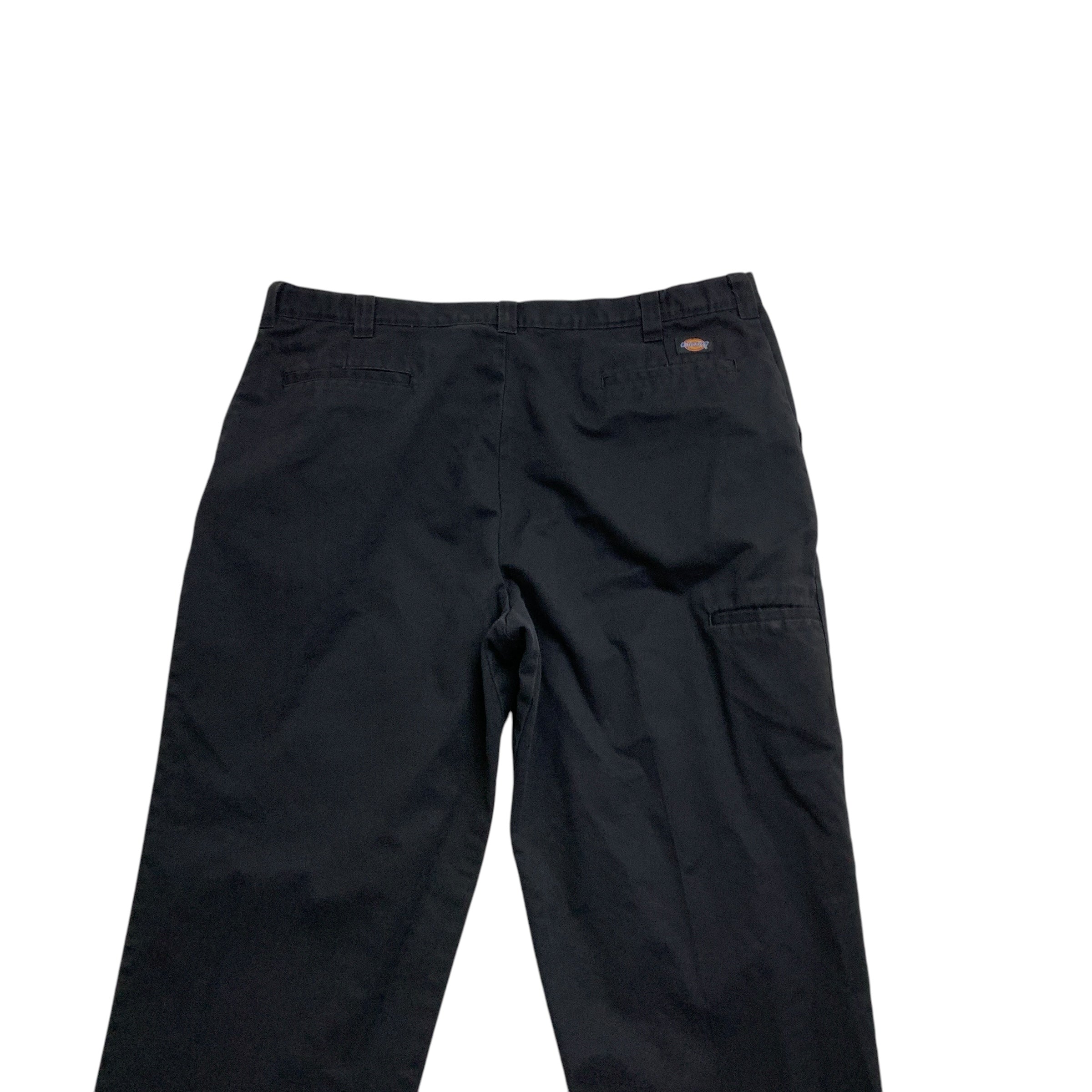 Dickies Trousers W42 L34 Mens Black Pants Baggy Relaxed Fit Workwear