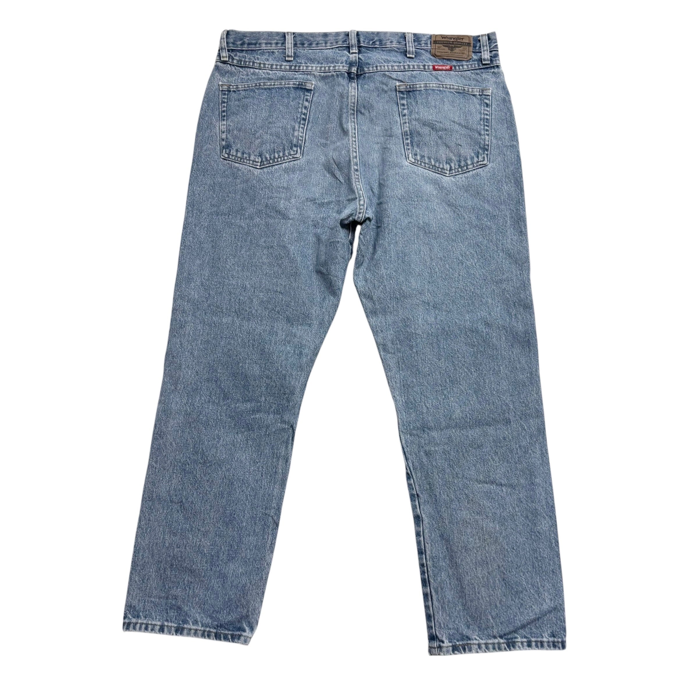 Wrangler Jeans W40 L30 Mens Light Blue Regular Straight Fit Denim (E)