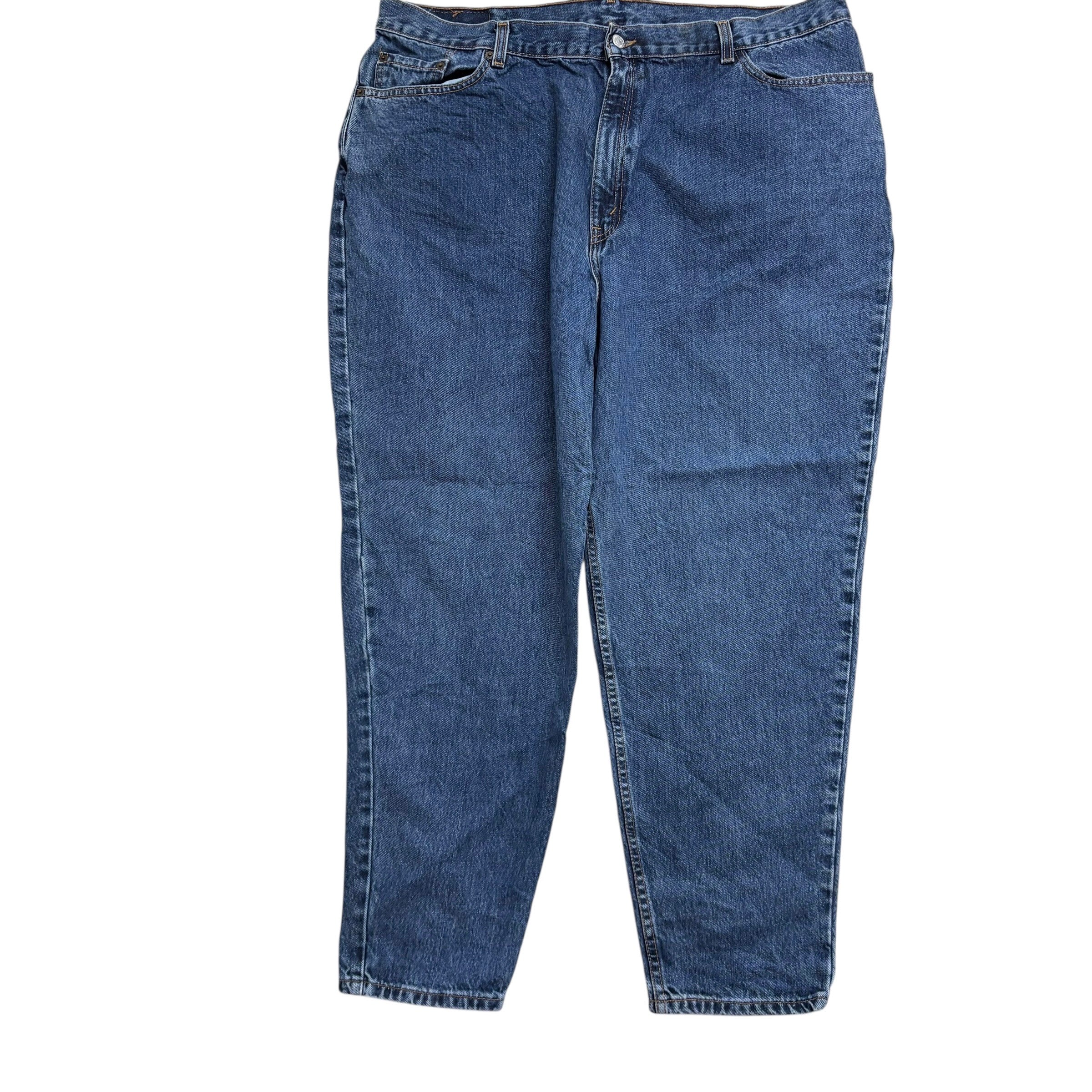 Levis 550 Jeans W42 L29 Womens Mid Blue Relaxed Taper USA Made Vintage