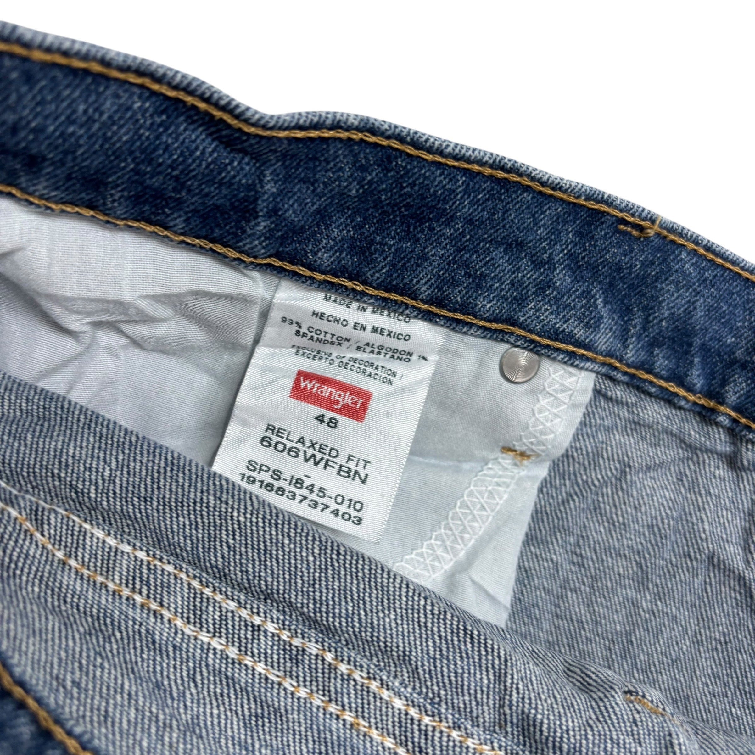 Wrangler Baggy Jorts W48 Mens Denim Shorts Mid Blue Relaxed Fit Stretch (E)