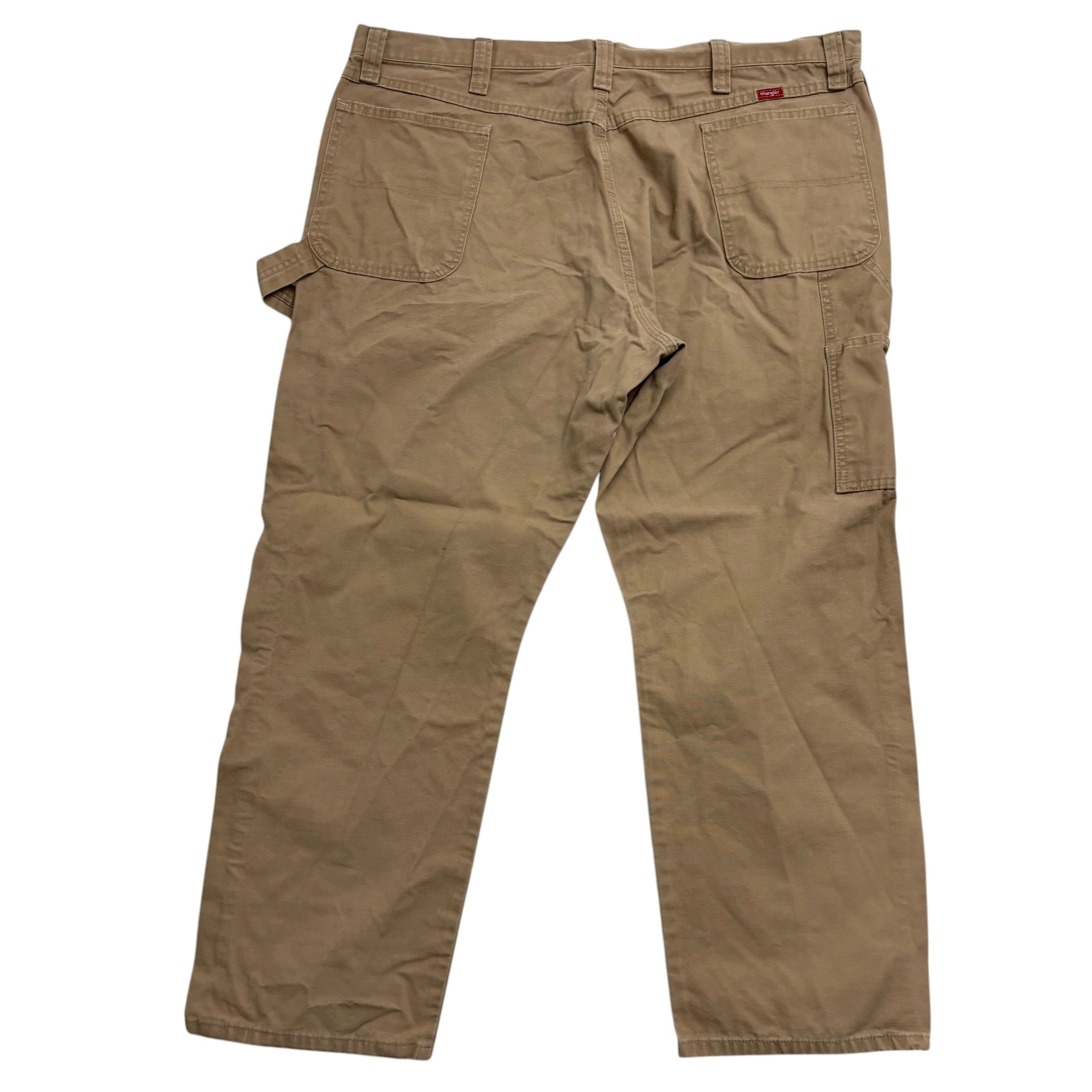 Wrangler Carpenter Pants W44 L30 Mens Tan Relaxed Straight Fit Pants
