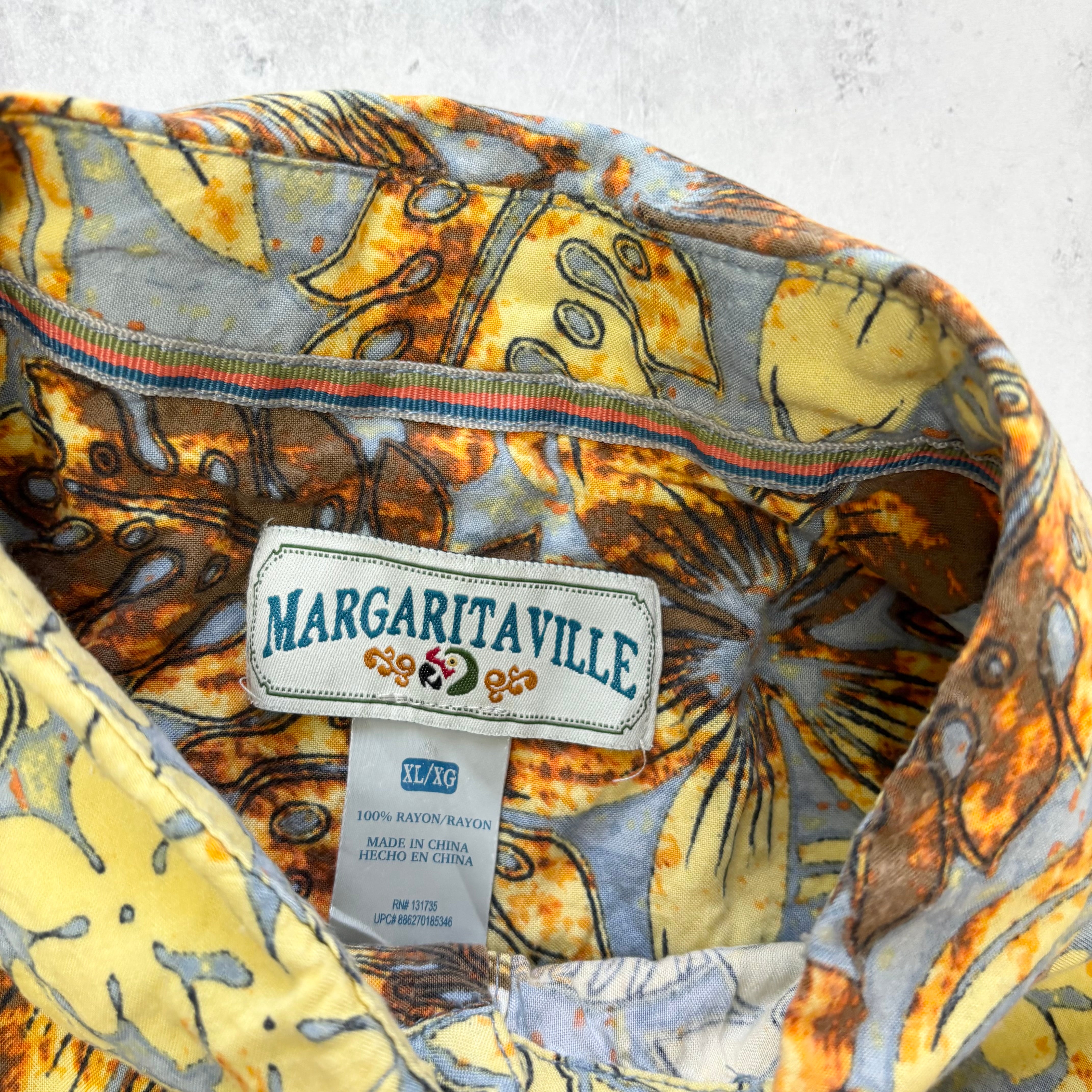 Hawaiian Shirt Mens XL Blue Floral Aloha Short Sleeve Rayon (E)