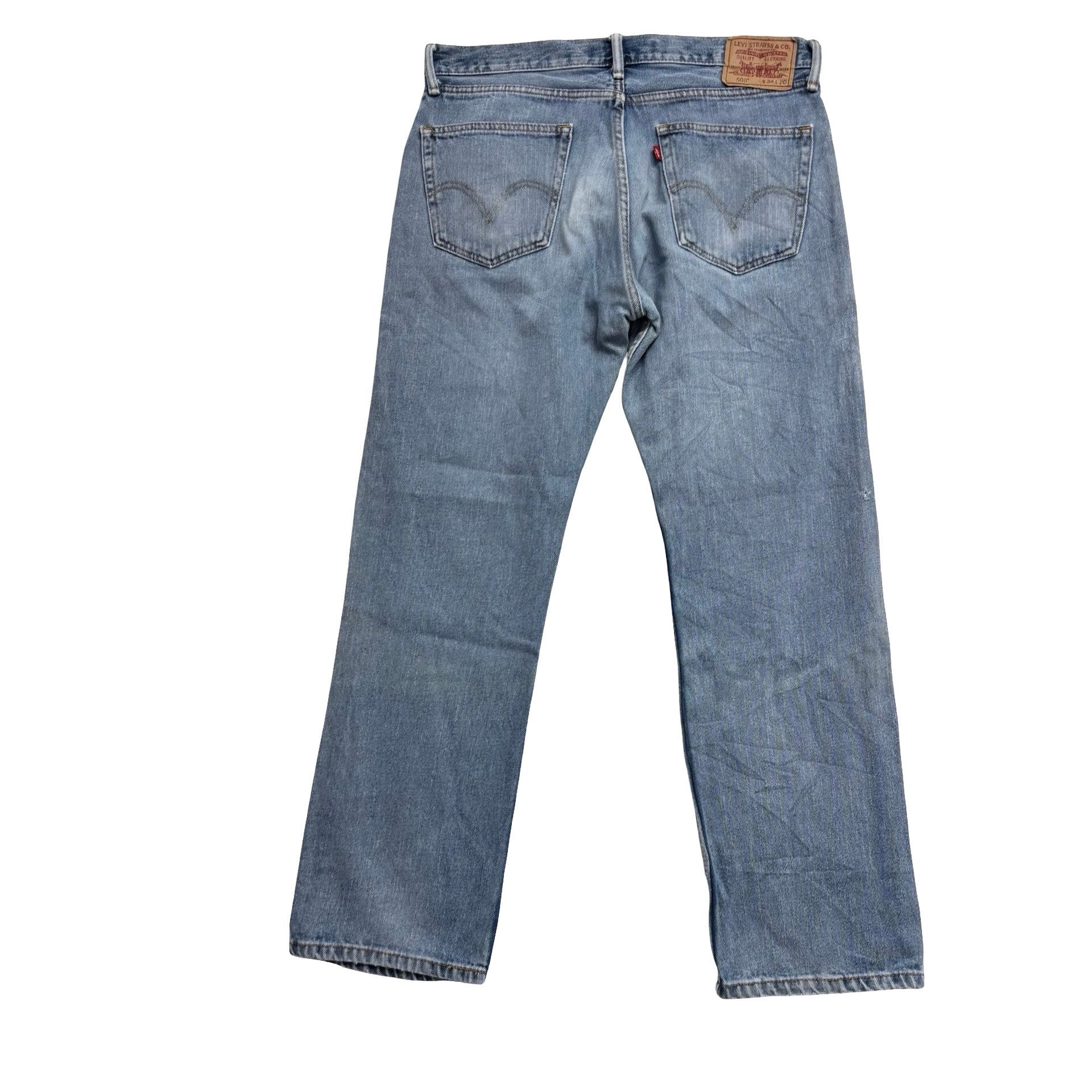 Levis 505 Jeans W34 L30 Mens Light Blue Regular Straight Fit Vintage Denim