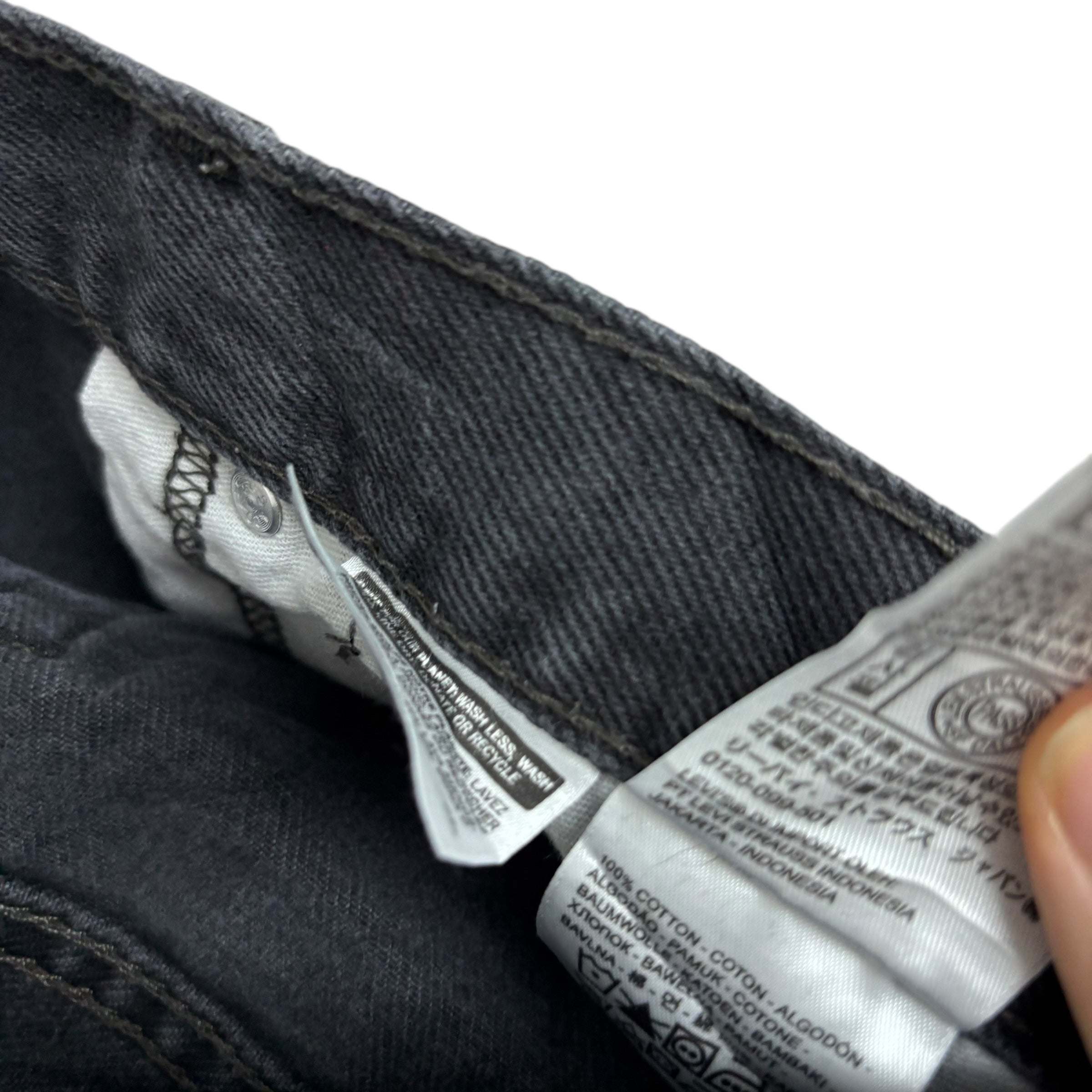 Levis 550 Jeans W38 L36 Mens Black Baggy Relaxed Straight Fit Denim