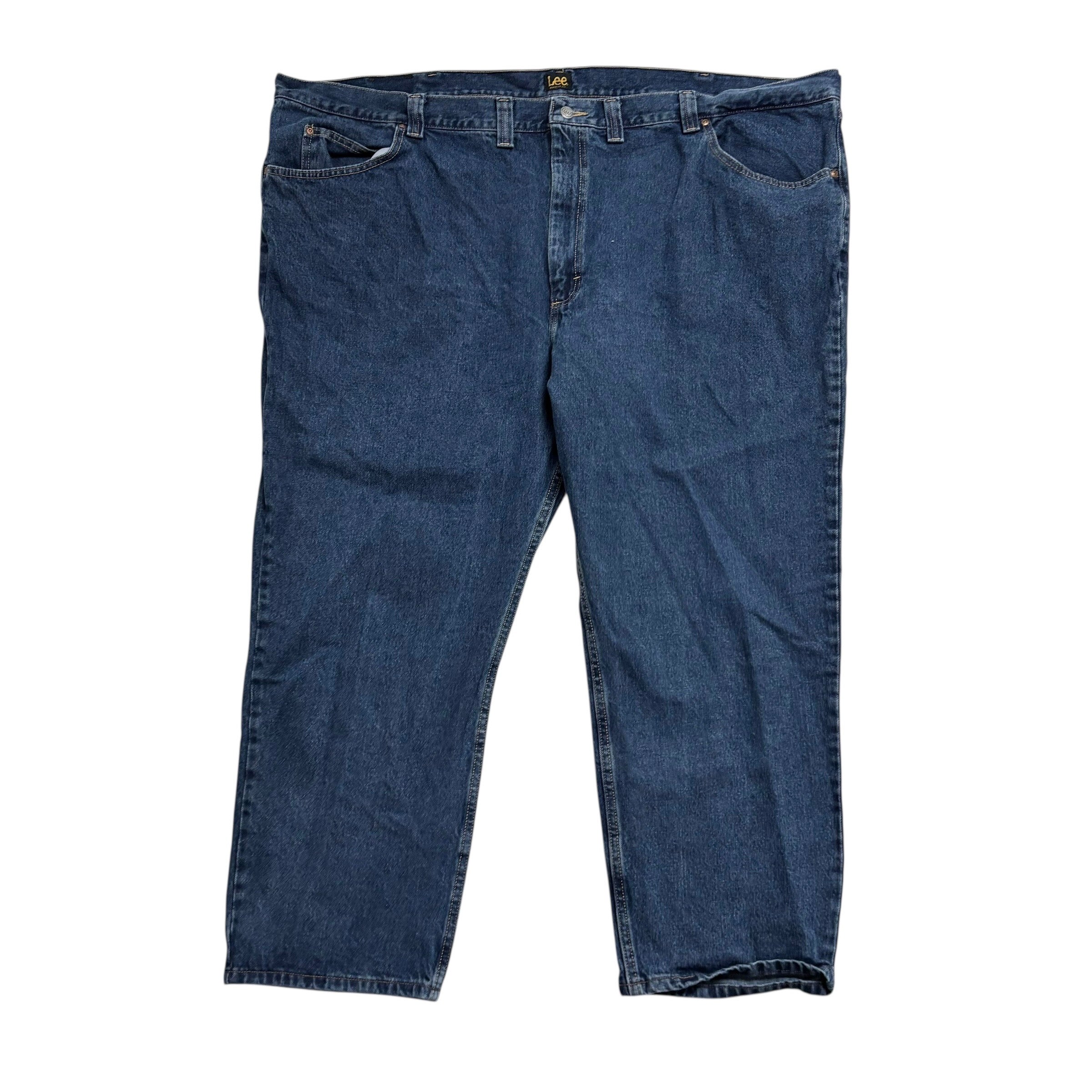 Lee Jeans W56 L30 Mens Dark Blue Regular Straight Fit Denim (E)