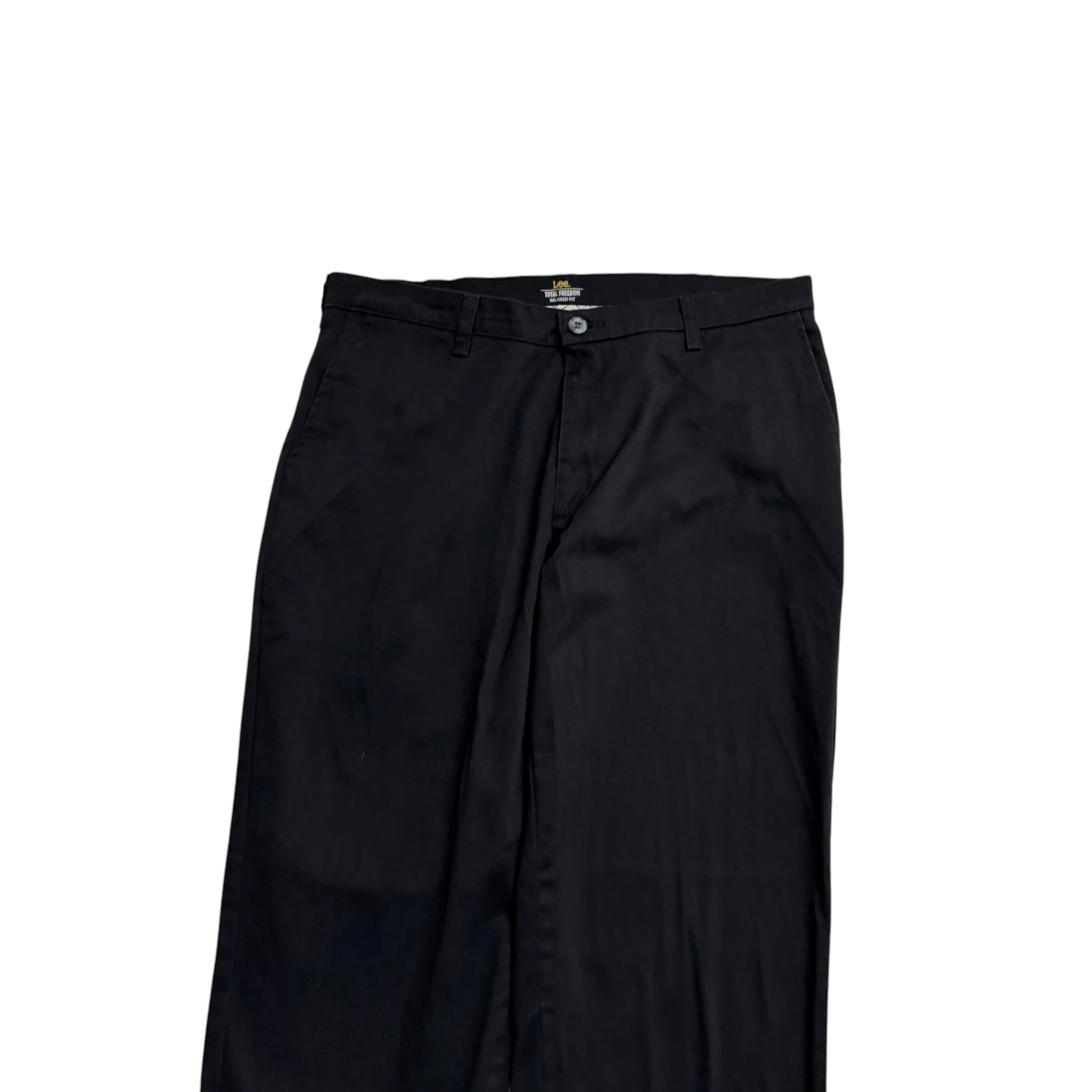 Lee Trousers W36 L30 Mens Black Relaxed Fit Total Freedom Pants (E)