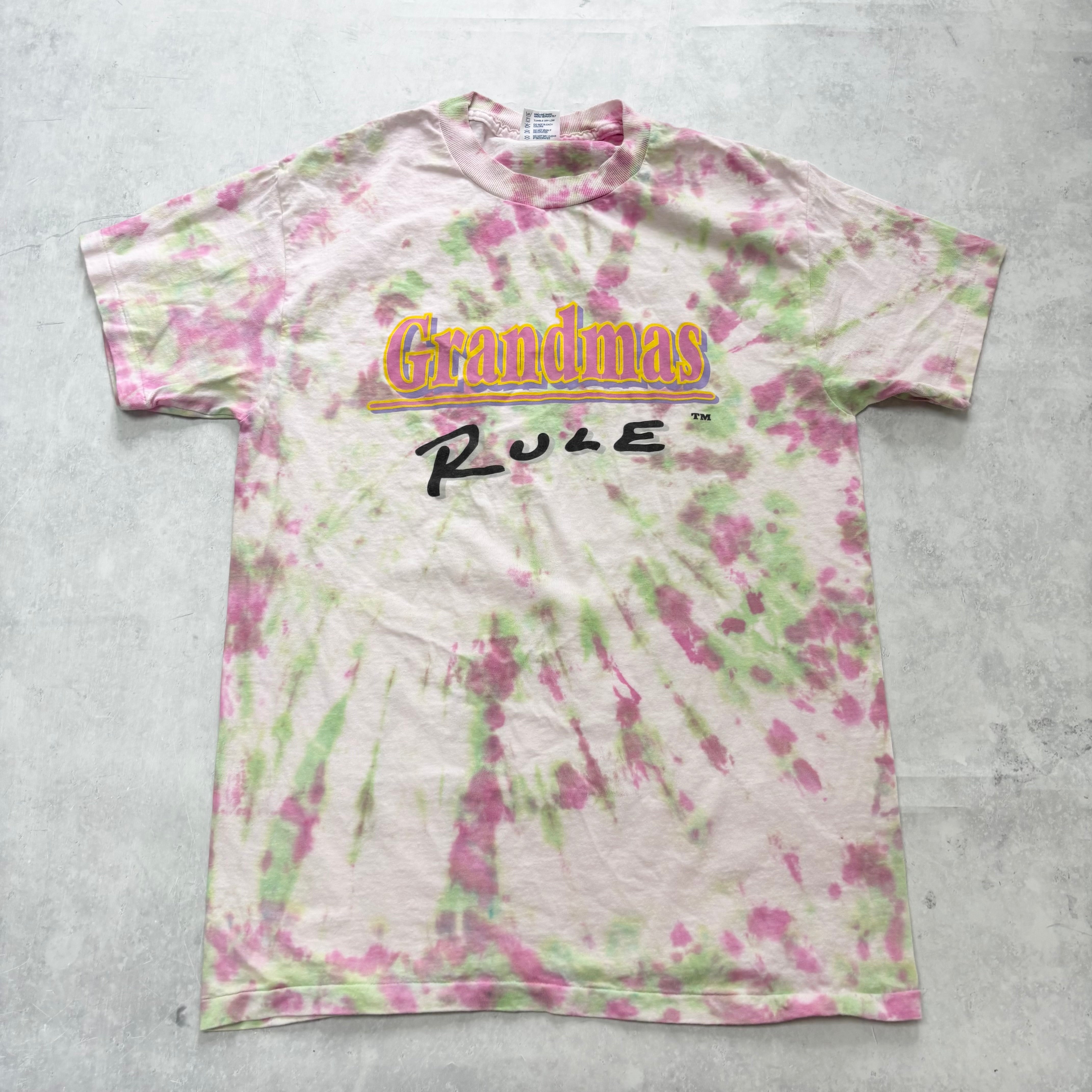 Vintage T Shirt Mens Medium Tie Die Pink Single Stitch Graphic Print 90s (E)